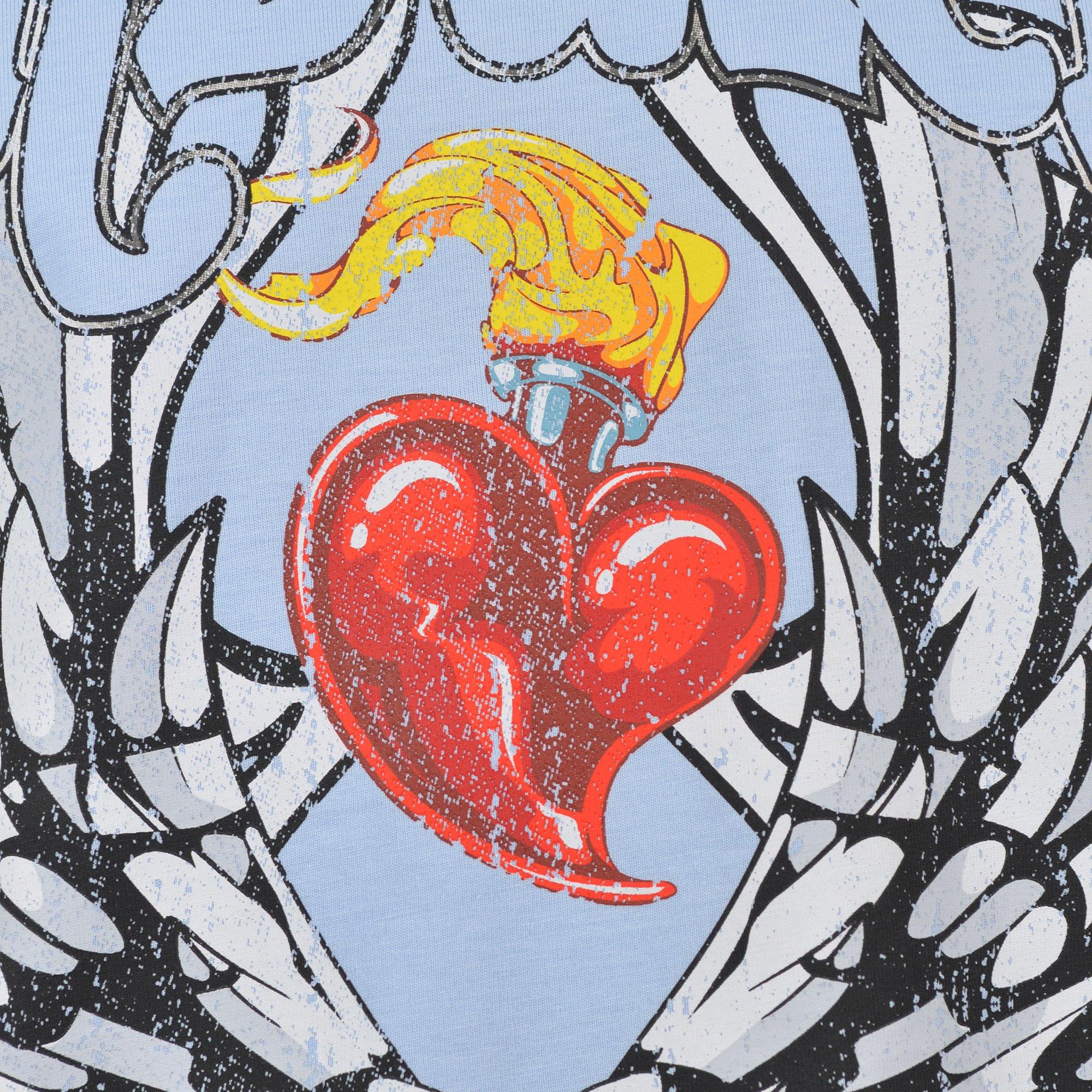 Von Dutch Men's Flaming Heart Windsurfer Tee - LT BLUE Thumbnail View 4