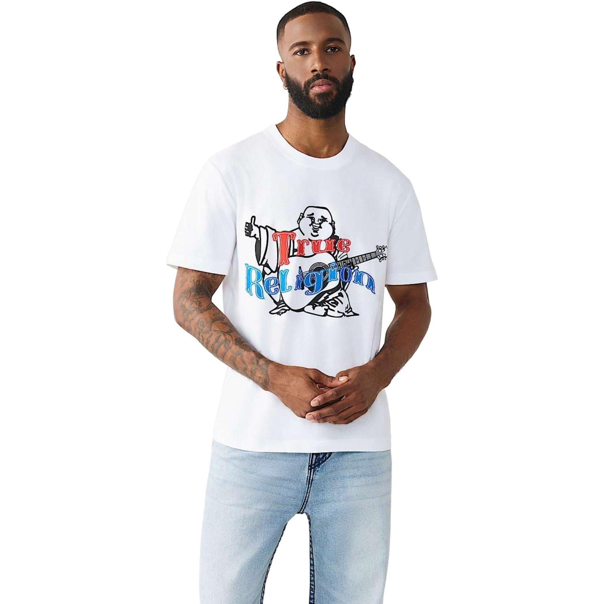 True Religion Men's Original Buddha Heavyweight Tee - WHITE Thumbnail View 1