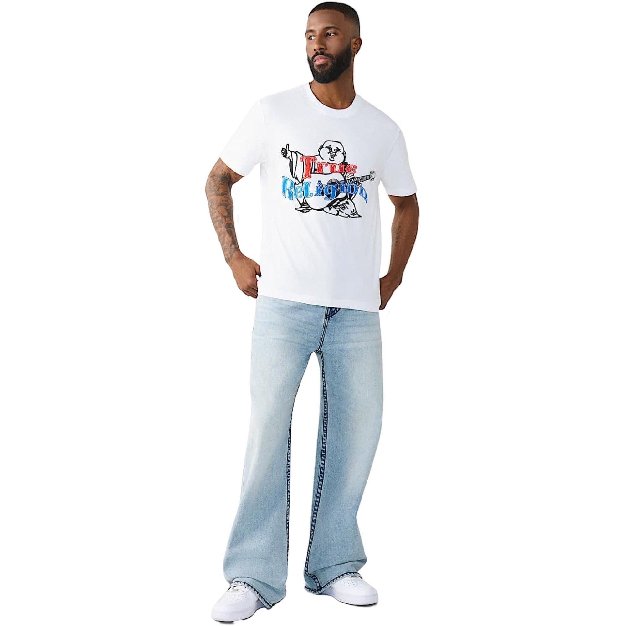 True Religion Men's Original Buddha Heavyweight Tee - WHITE Thumbnail View 5