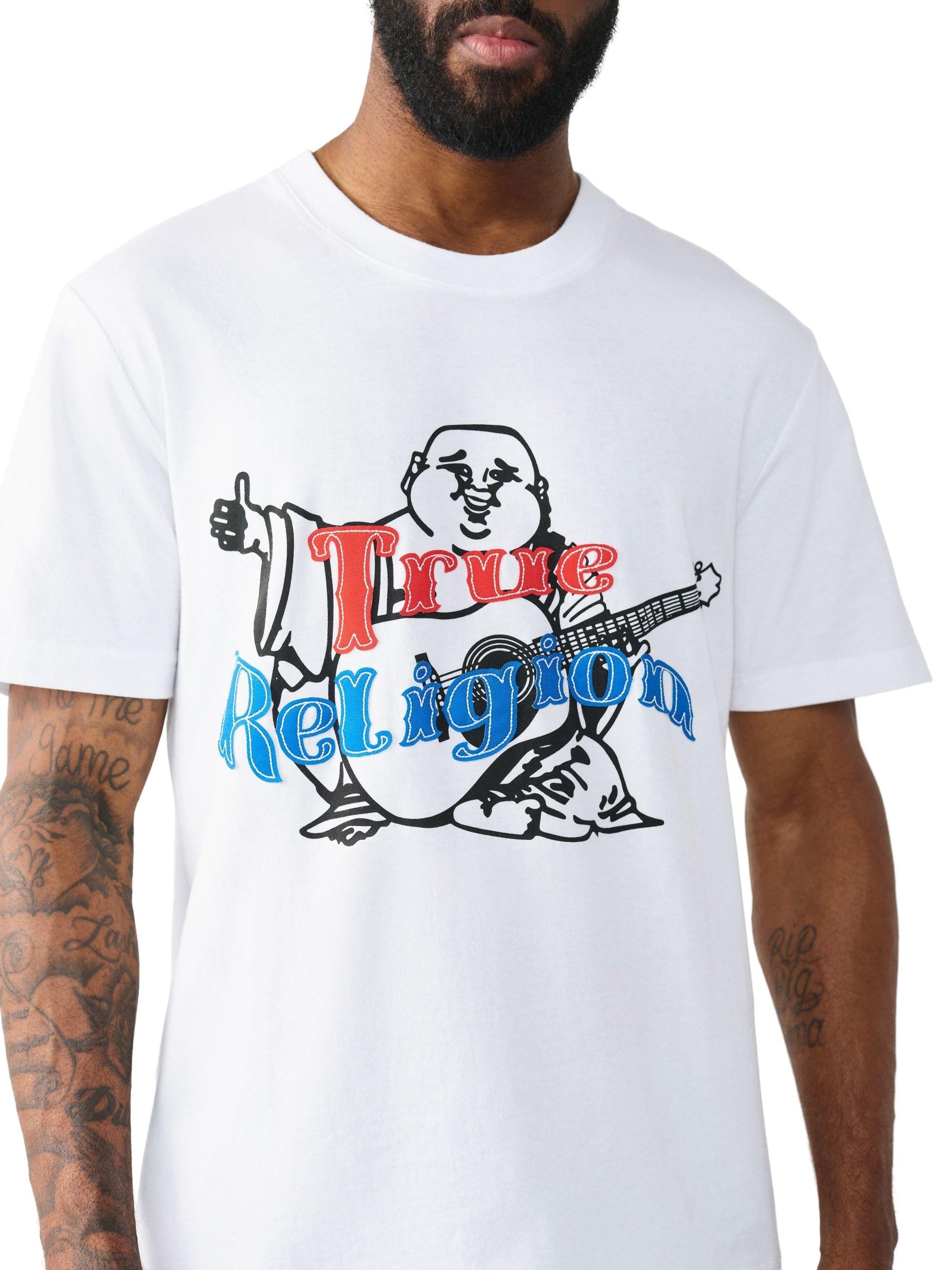 True Religion Men's Original Buddha Heavyweight Tee - WHITE Thumbnail View 5