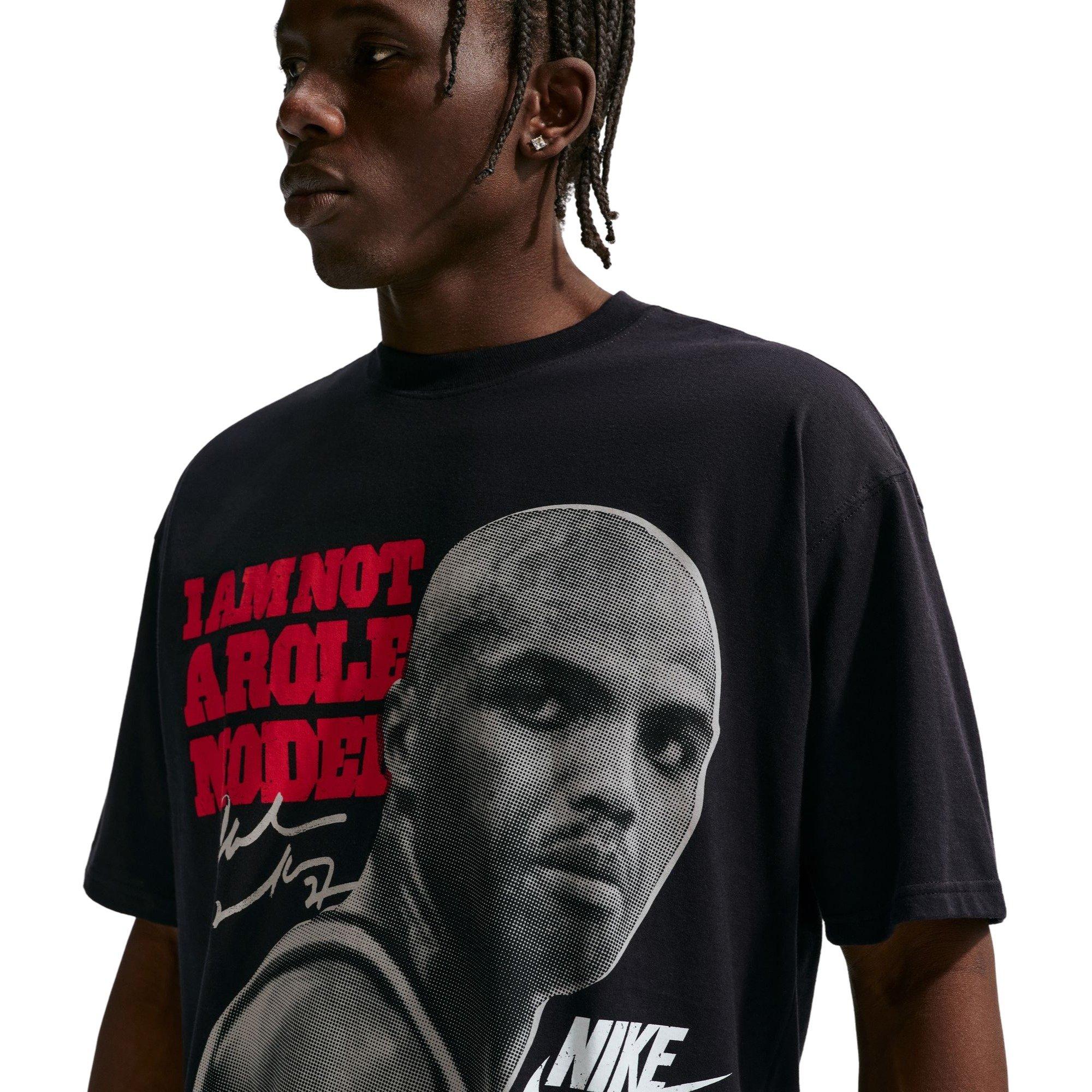 Nike Men's Sportswear Max90 Short-Sleeve Tee - BLACK Thumbnail View 5