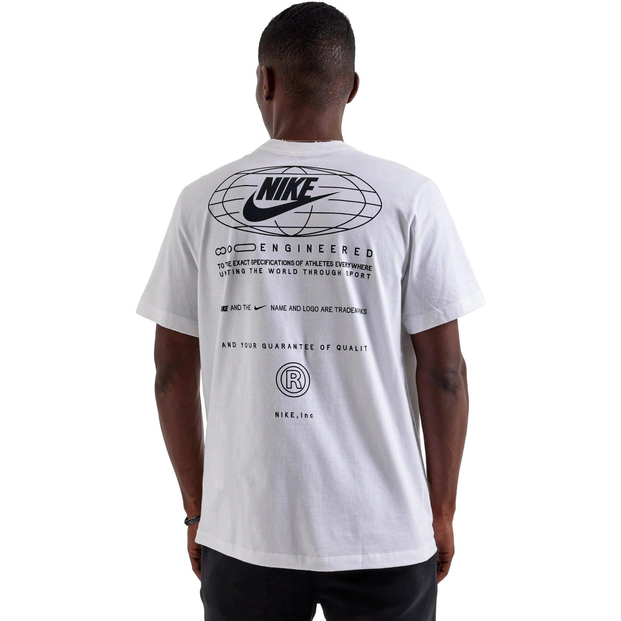 Nike Men's Sportswear Globe Logo Graphic Tee - WHITE Thumbnail View 2