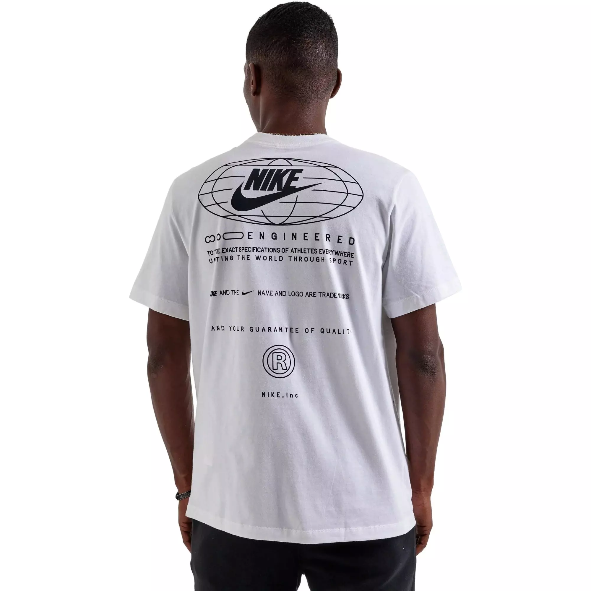 Nike Men's Sportswear Globe Logo Graphic Tee - WHITE