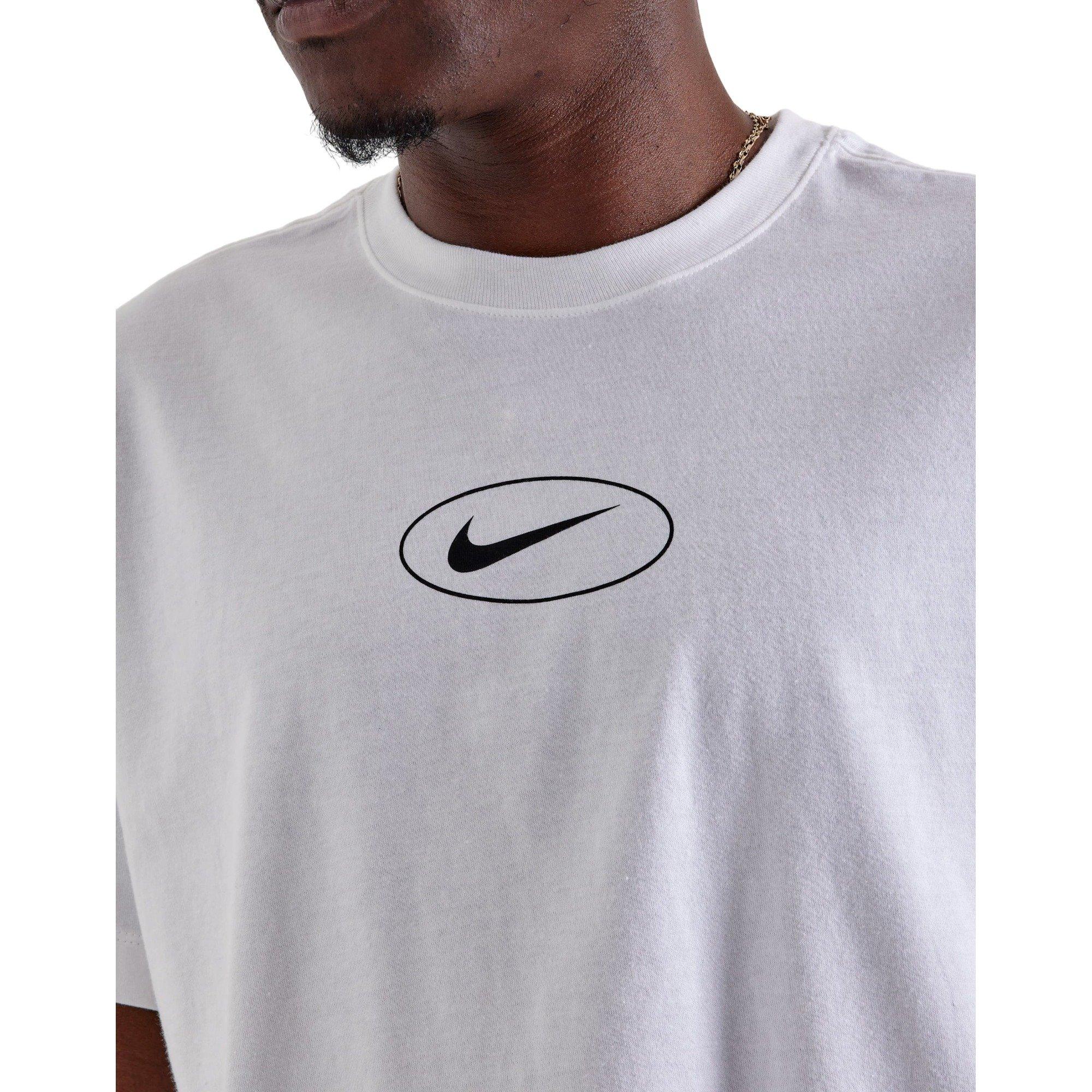 Nike Men's Sportswear Globe Logo Graphic Tee - WHITE Thumbnail View 3