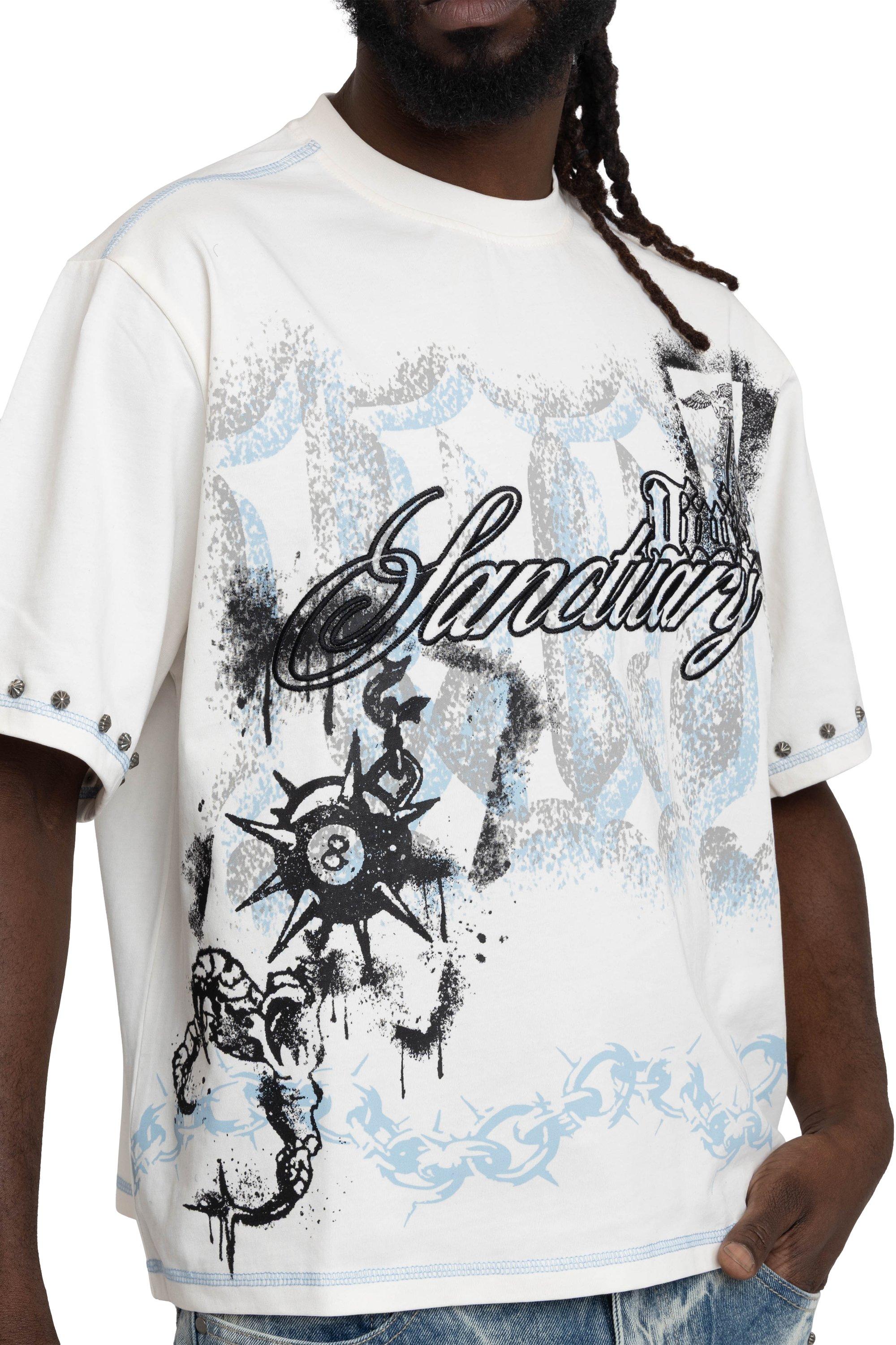 Smoke Rise Men's Sanctuary Crop Tee - Chalk - OFF-WHITE Thumbnail View 3