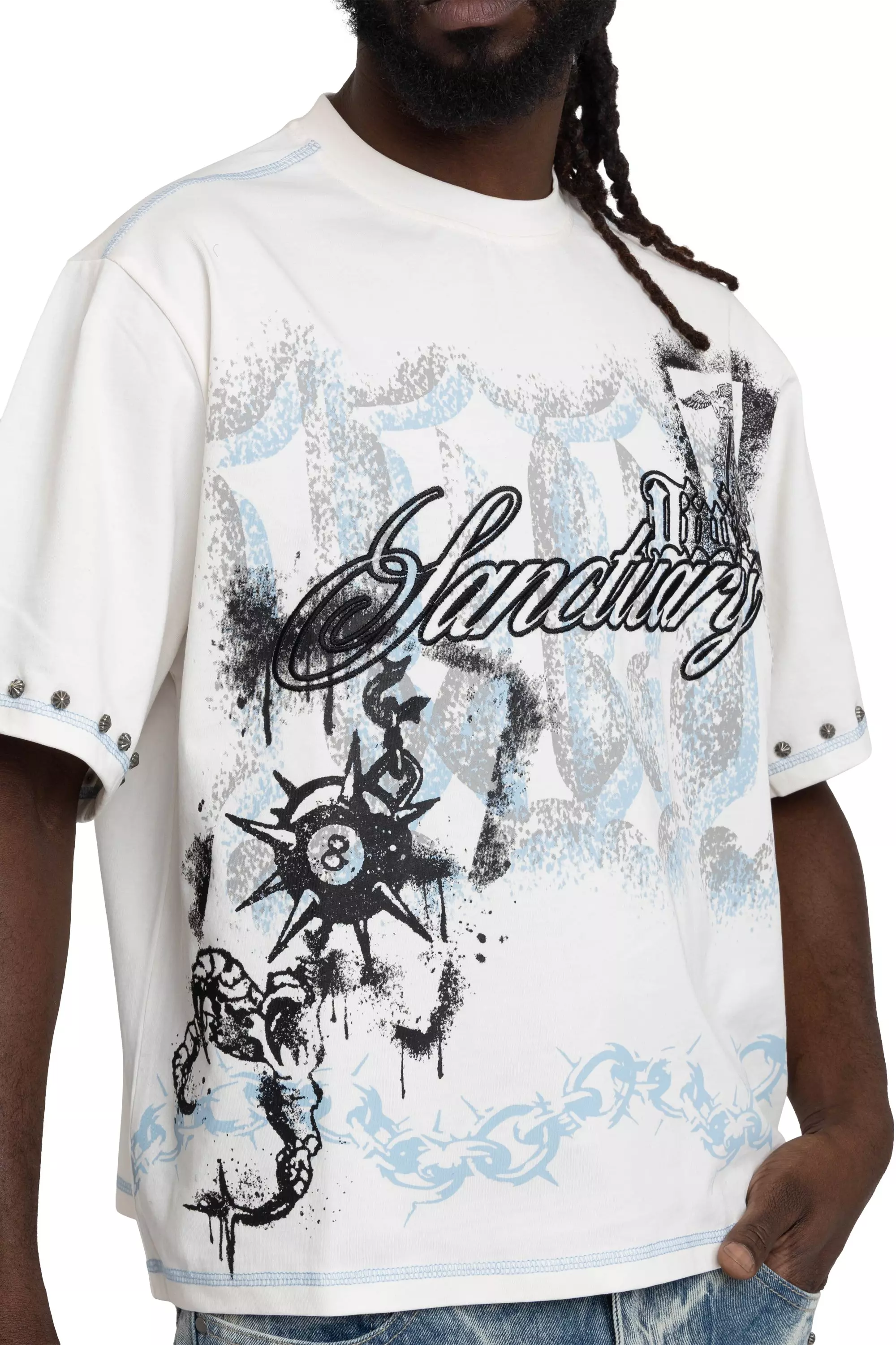 Smoke Rise Men's Sanctuary Crop Tee - Chalk - OFF-WHITE