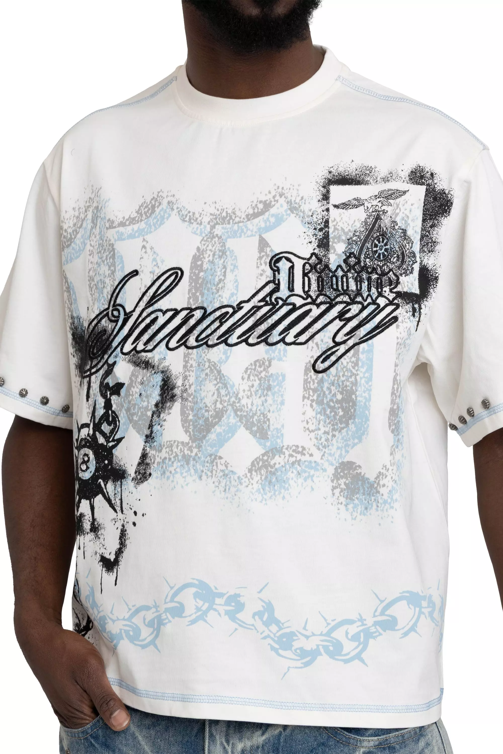 Smoke Rise Men's Sanctuary Crop Tee - Chalk - OFF-WHITE