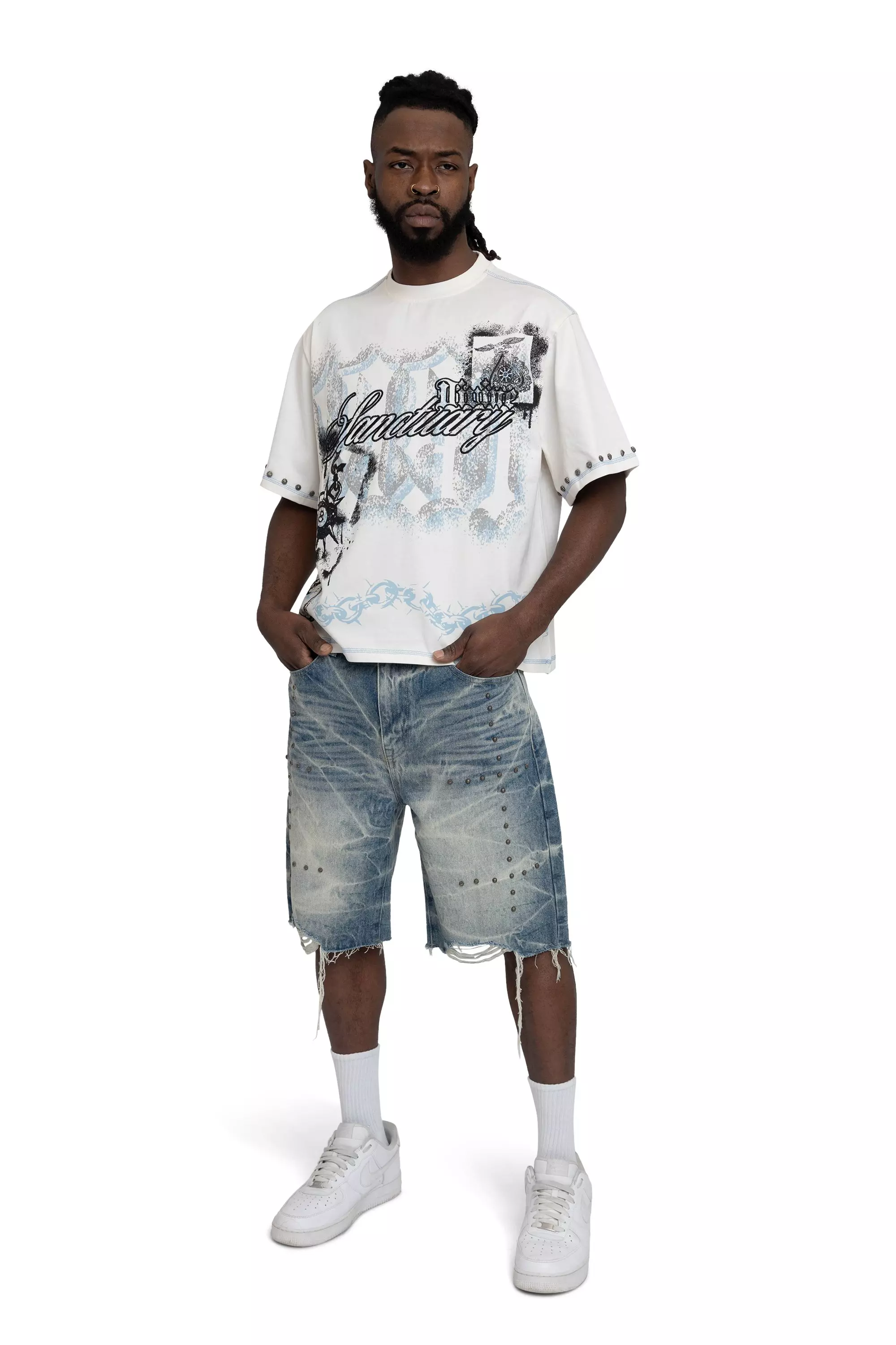 Smoke Rise Men's Sanctuary Crop Tee - Chalk - OFF-WHITE