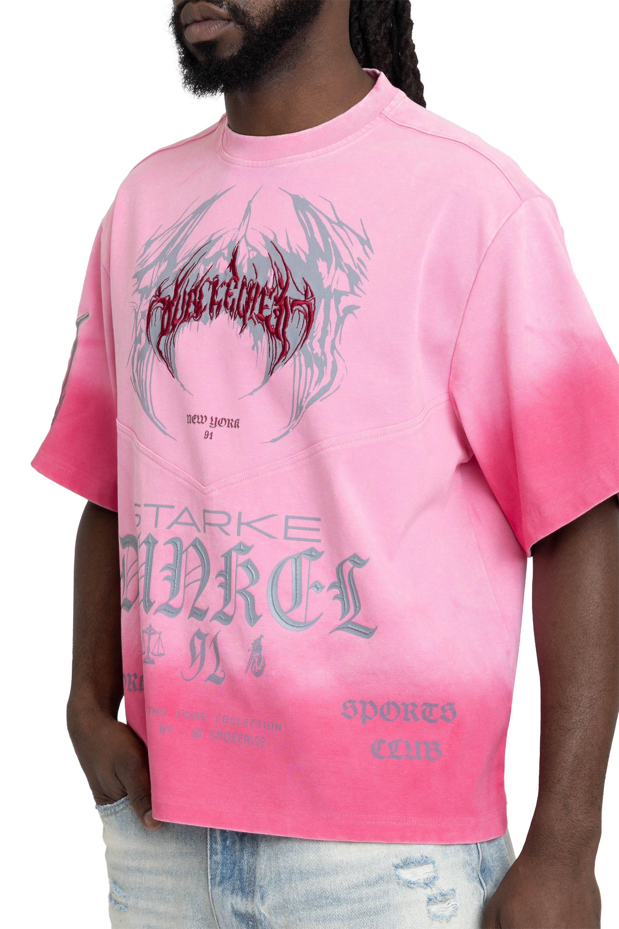 Smoke Rise Men's Tokyo Spray Wash Tee - Pink - PINK Thumbnail View 3