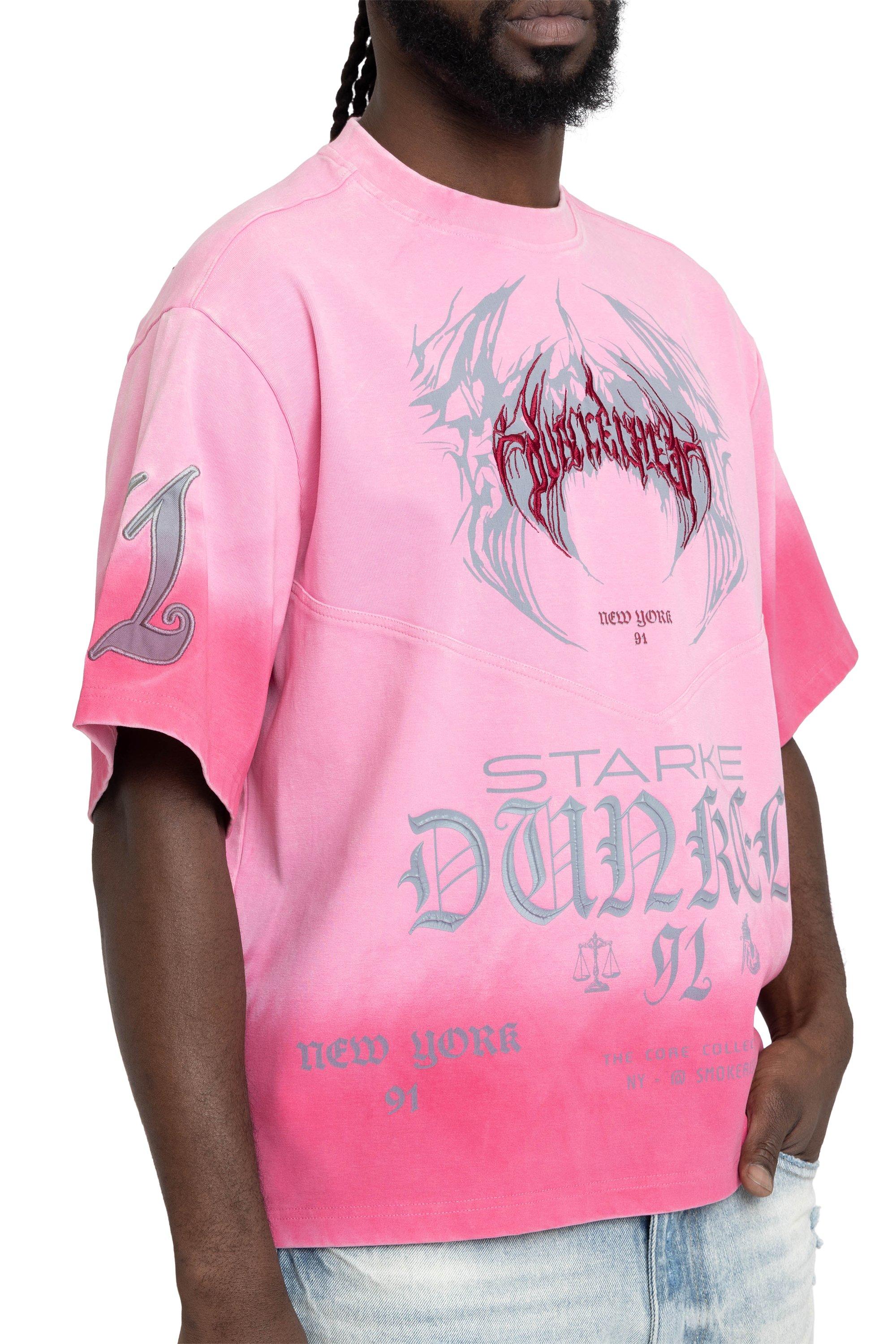 Smoke Rise Men's Tokyo Spray Wash Tee - Pink - PINK Thumbnail View 4