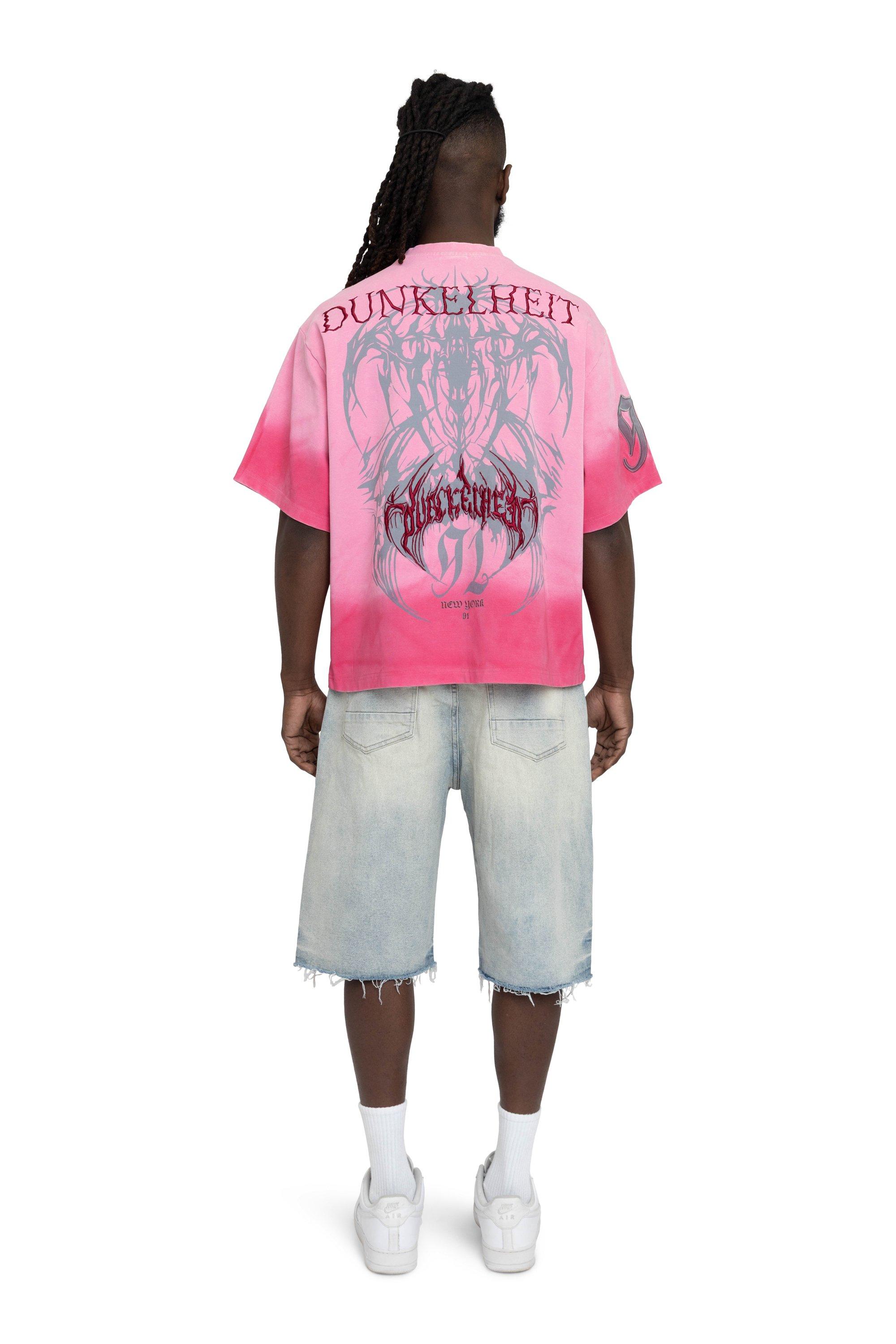 Smoke Rise Men's Tokyo Spray Wash Tee - Pink - PINK Thumbnail View 6
