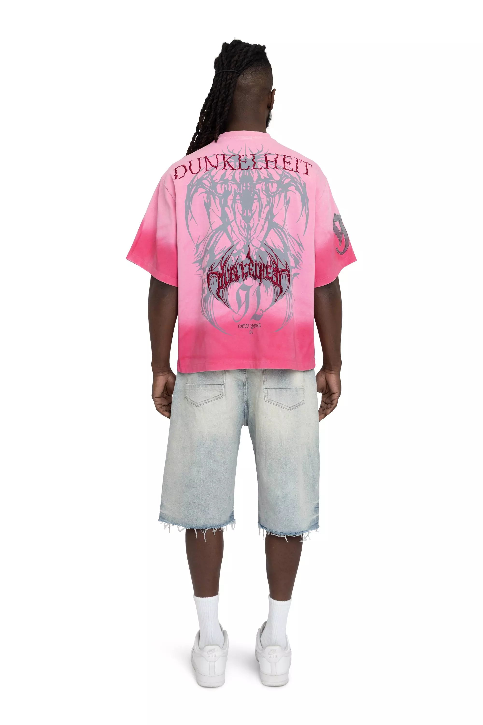 Smoke Rise Men's Tokyo Spray Wash Tee - Pink - PINK