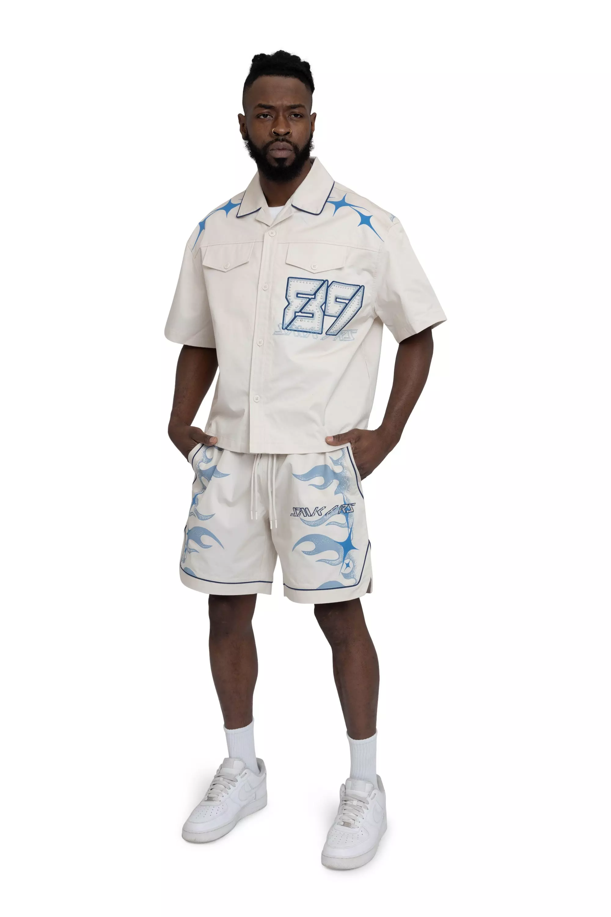 Smoke Rise Men's Super Sonic Shorts - Carolina Blue - BLUE