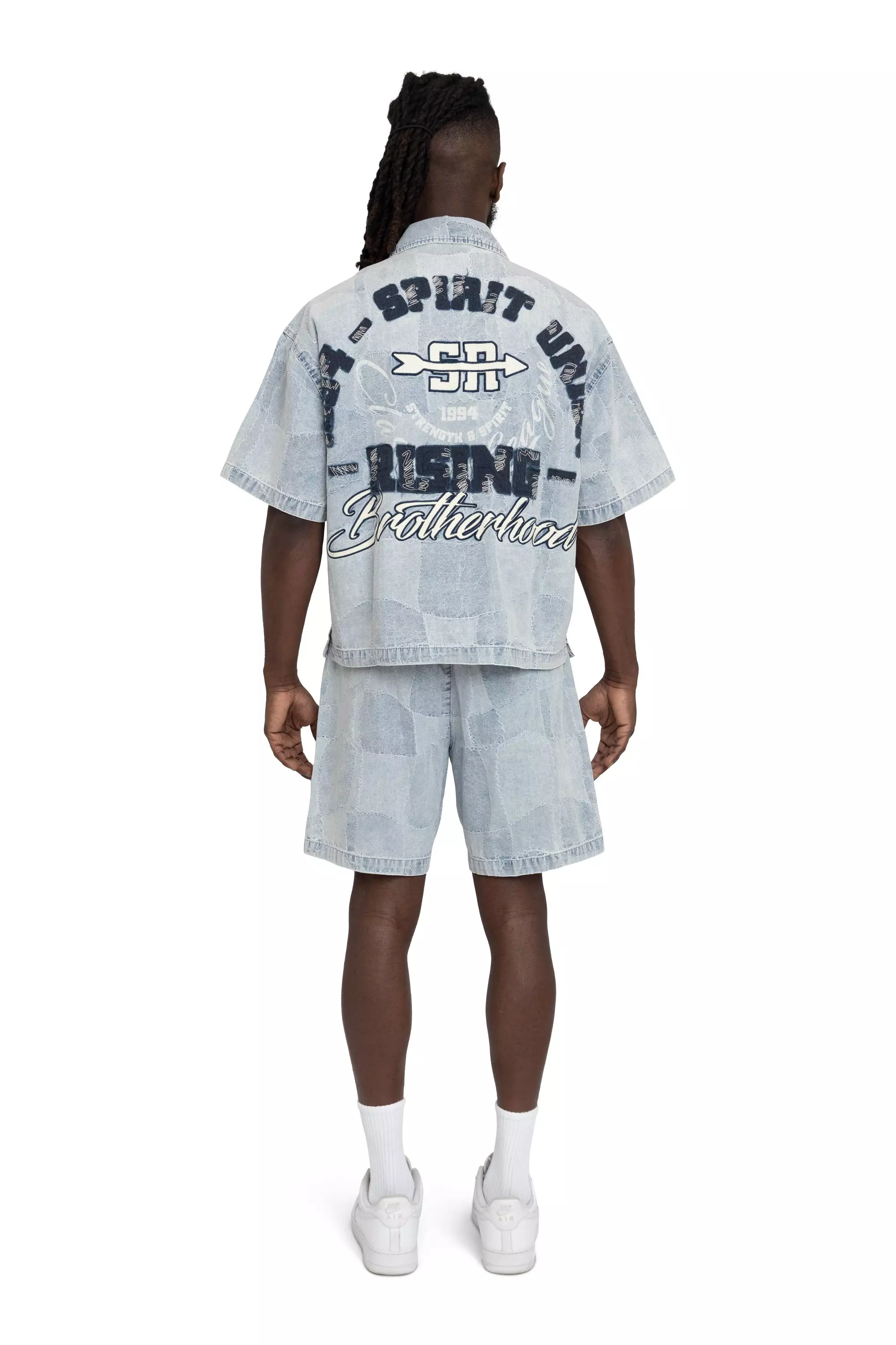 Smoke Rise Men's Brotherhood Denim Shorts - Porcelain Blue - BLUE