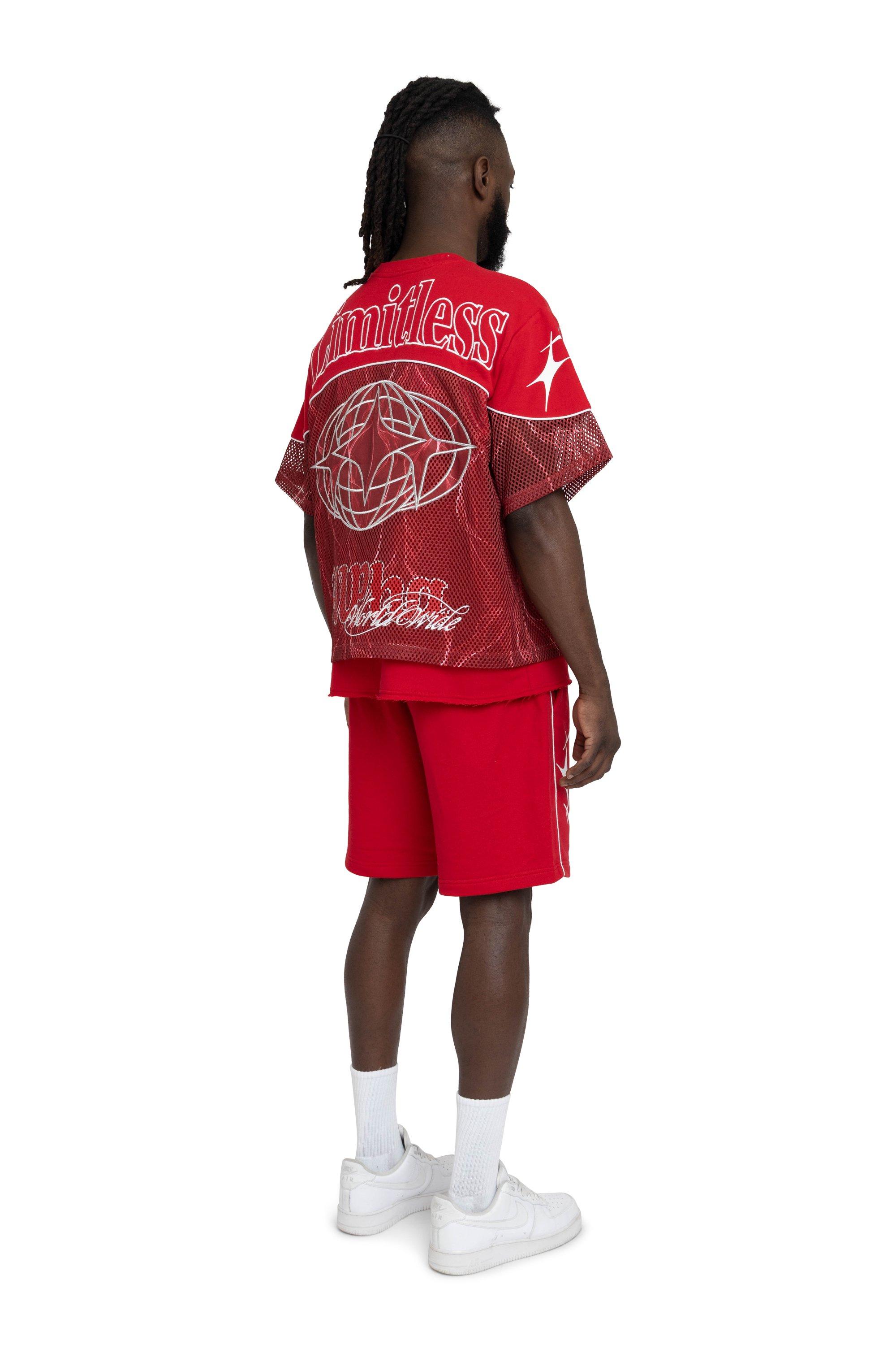 Smoke Rise Men's Limitless Mesh Shorts - True Red - RED Thumbnail View 4