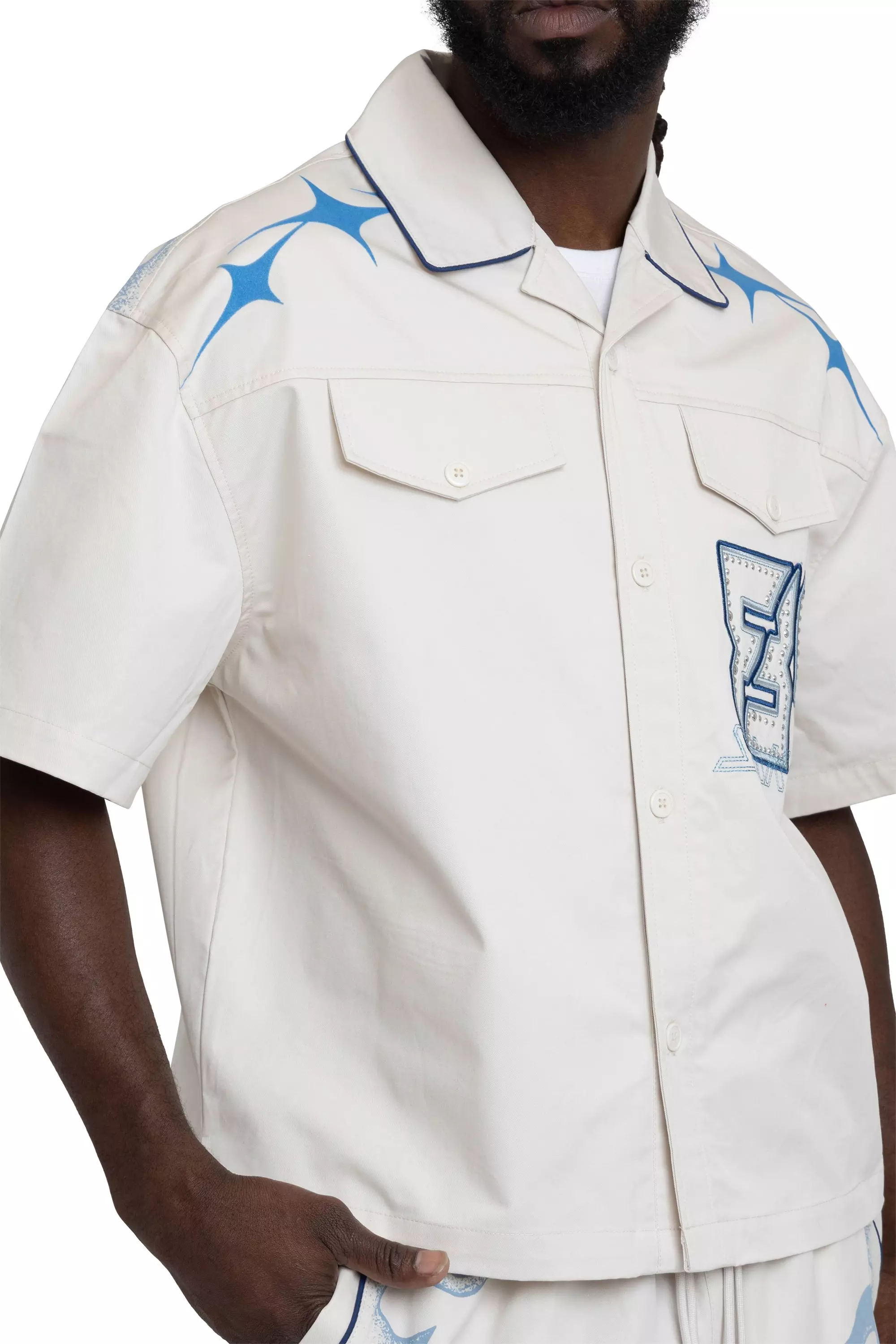 Smoke Rise Men's Super Sonic Shirt - Carolina Blue - BLUE