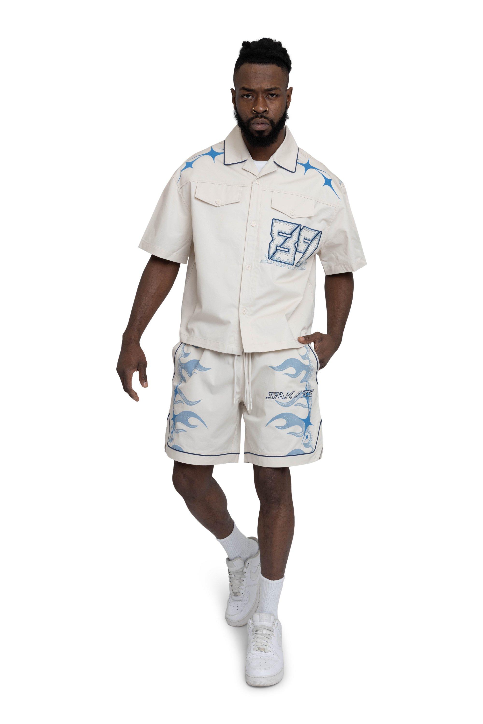 Smoke Rise Men's Super Sonic Shirt - Carolina Blue - BLUE Thumbnail View 4