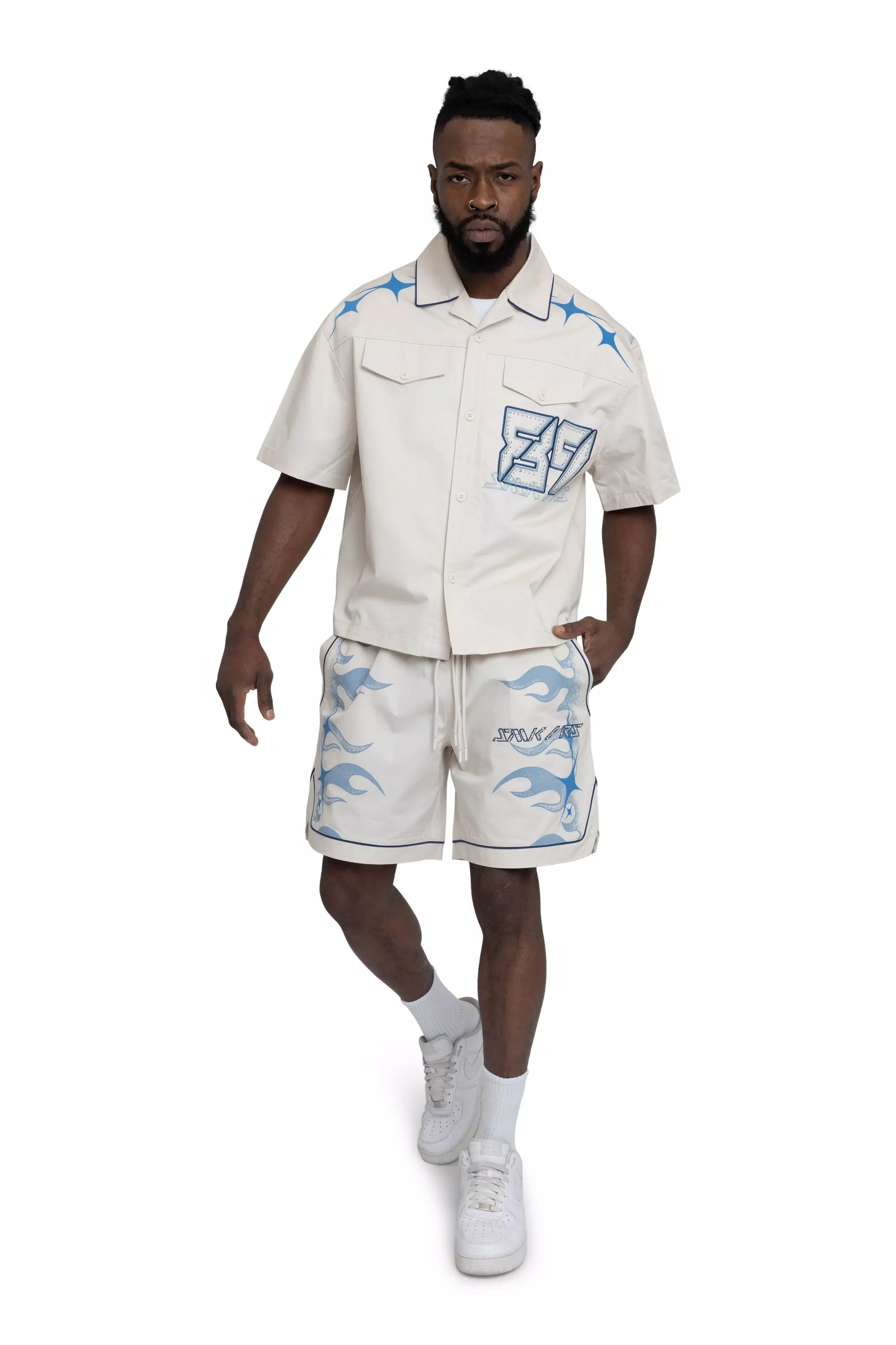 Smoke Rise Men's Super Sonic Shirt - Carolina Blue - BLUE