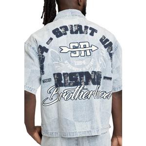 Smoke Rise Men's Brotherhood Denim Shirt - Porcelain