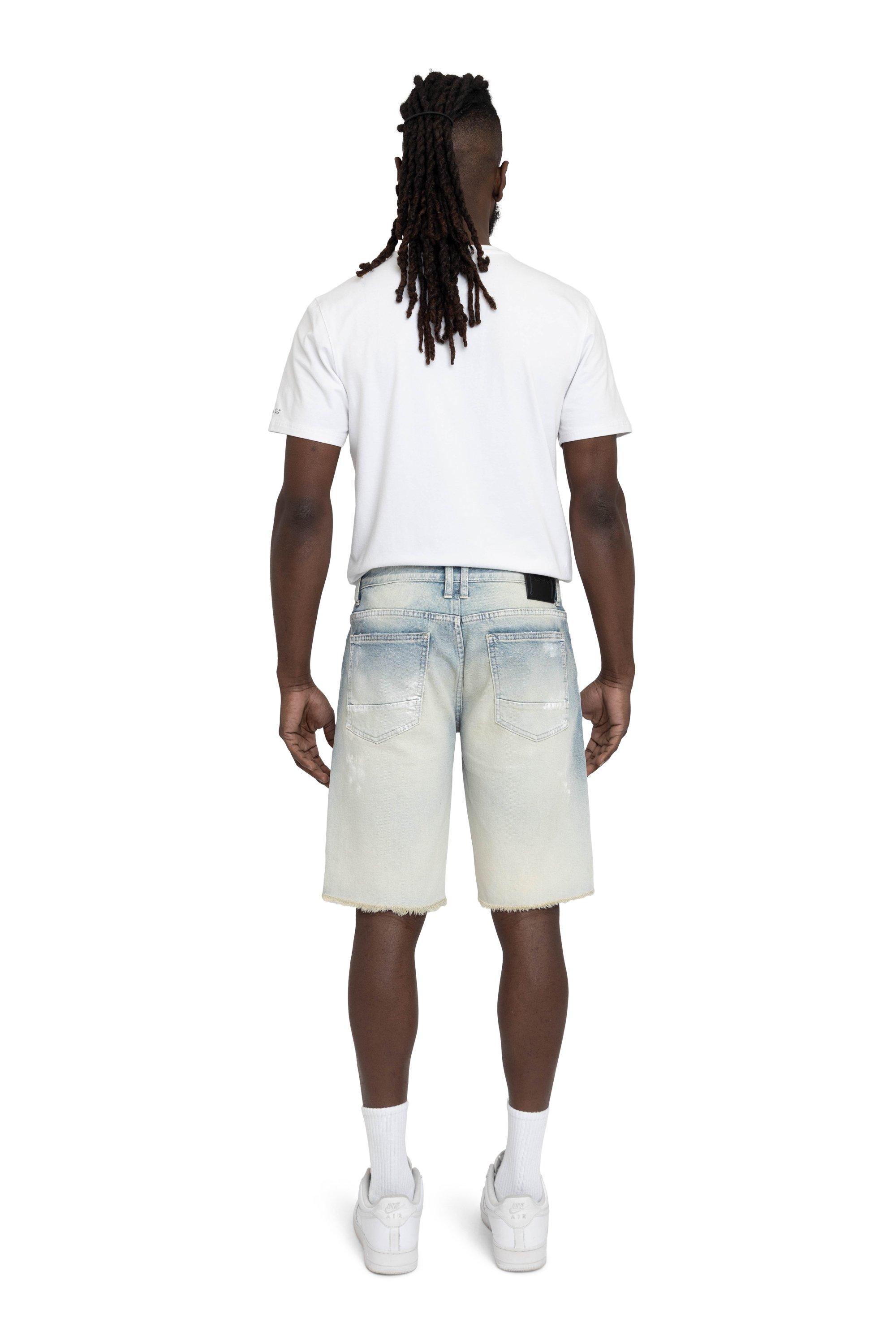 Smoke Rise Men's Paint Splatter Shorts - Ombre Blue - BLUE Thumbnail View 5