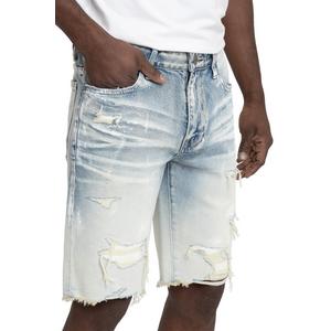 Smoke Rise Men's Paint Splatter Shorts - Ombre Blue