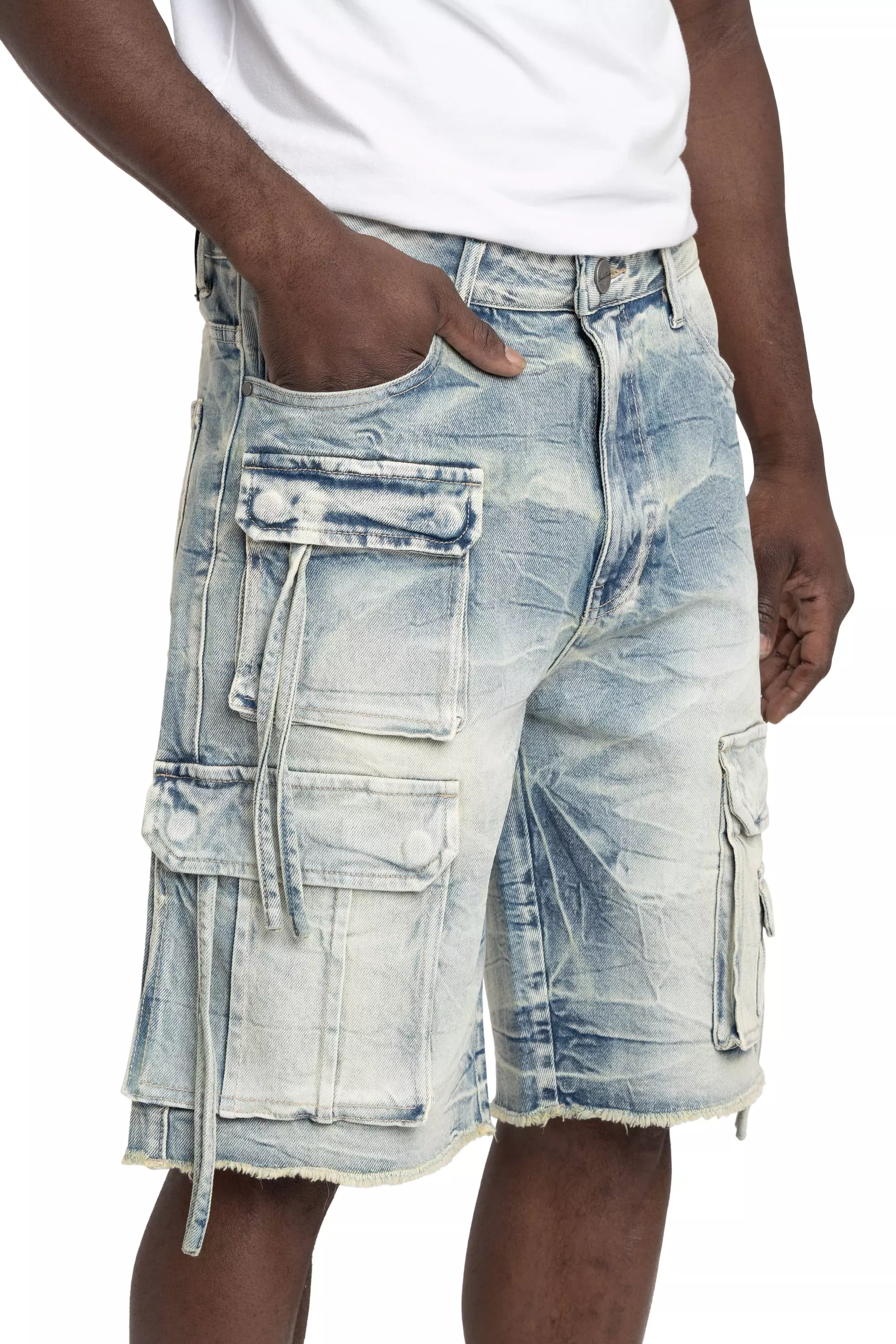 Smoke Rise Men's Comfort Cargo Shorts - Parsons Blue - BLUE