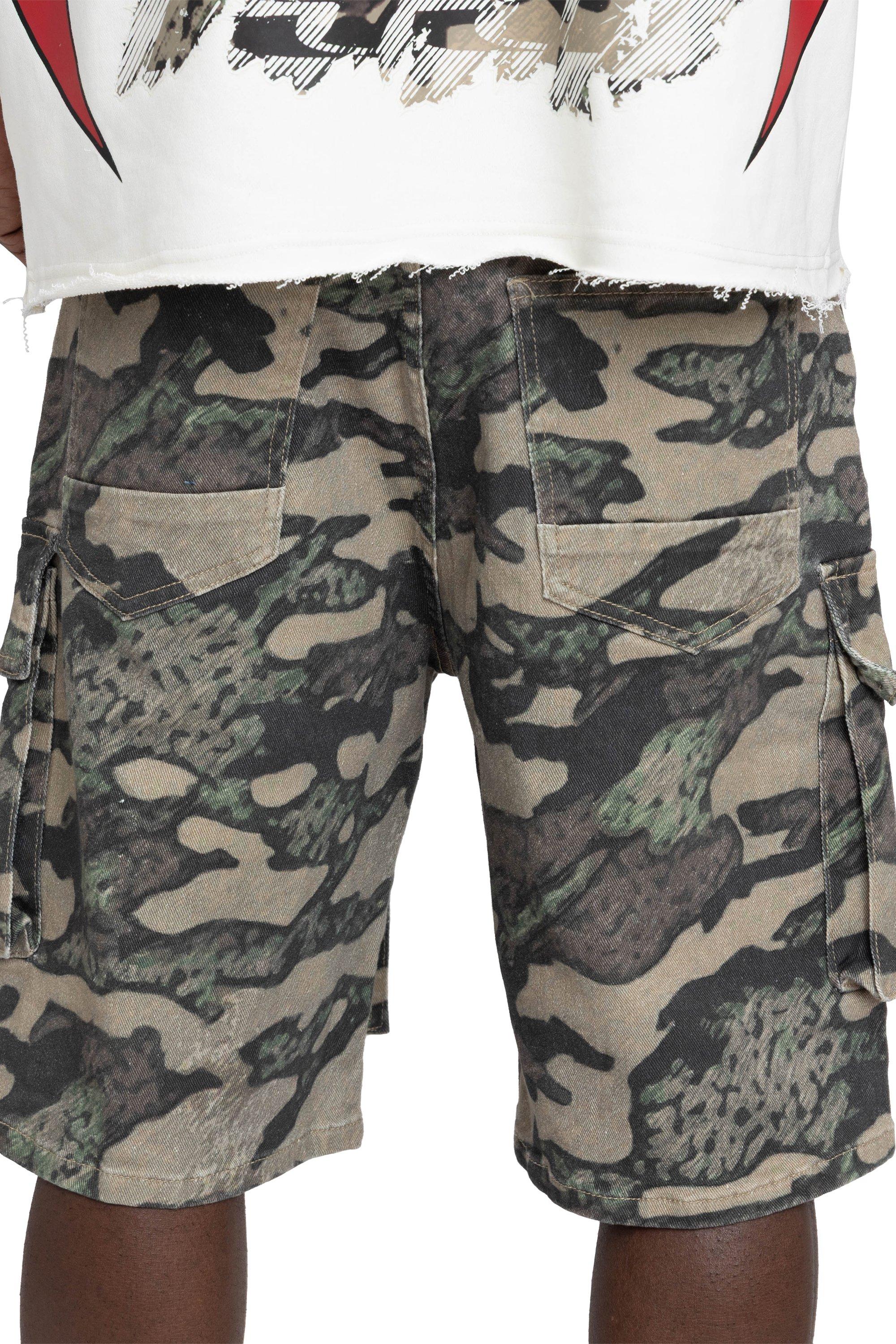 Smoke Rise Men's Comfort Camo Cargo Shorts - Arden Camo - CAMOUFLAGE Thumbnail View 2