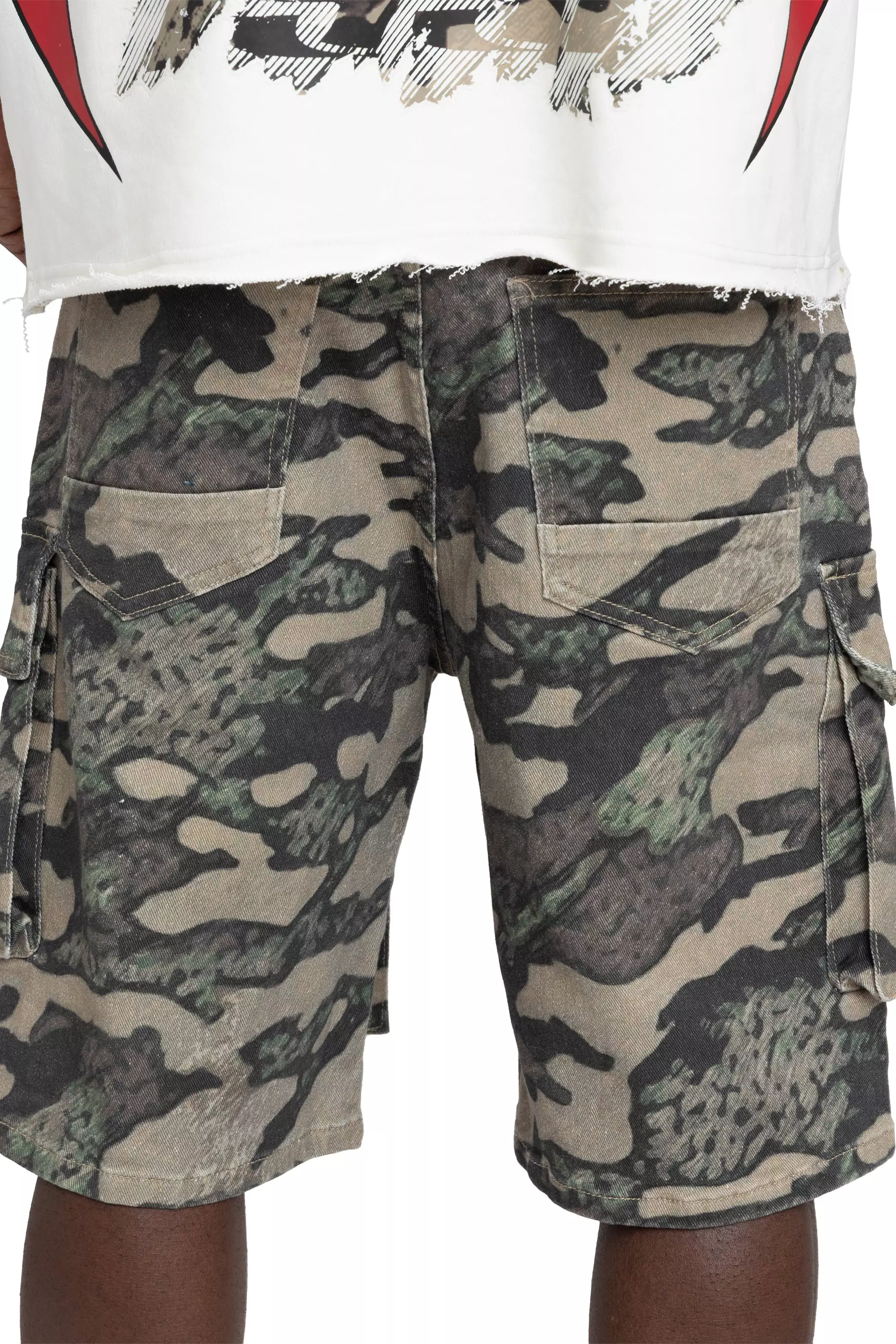 Smoke Rise Men's Comfort Camo Cargo Shorts - Arden Camo - CAMOUFLAGE