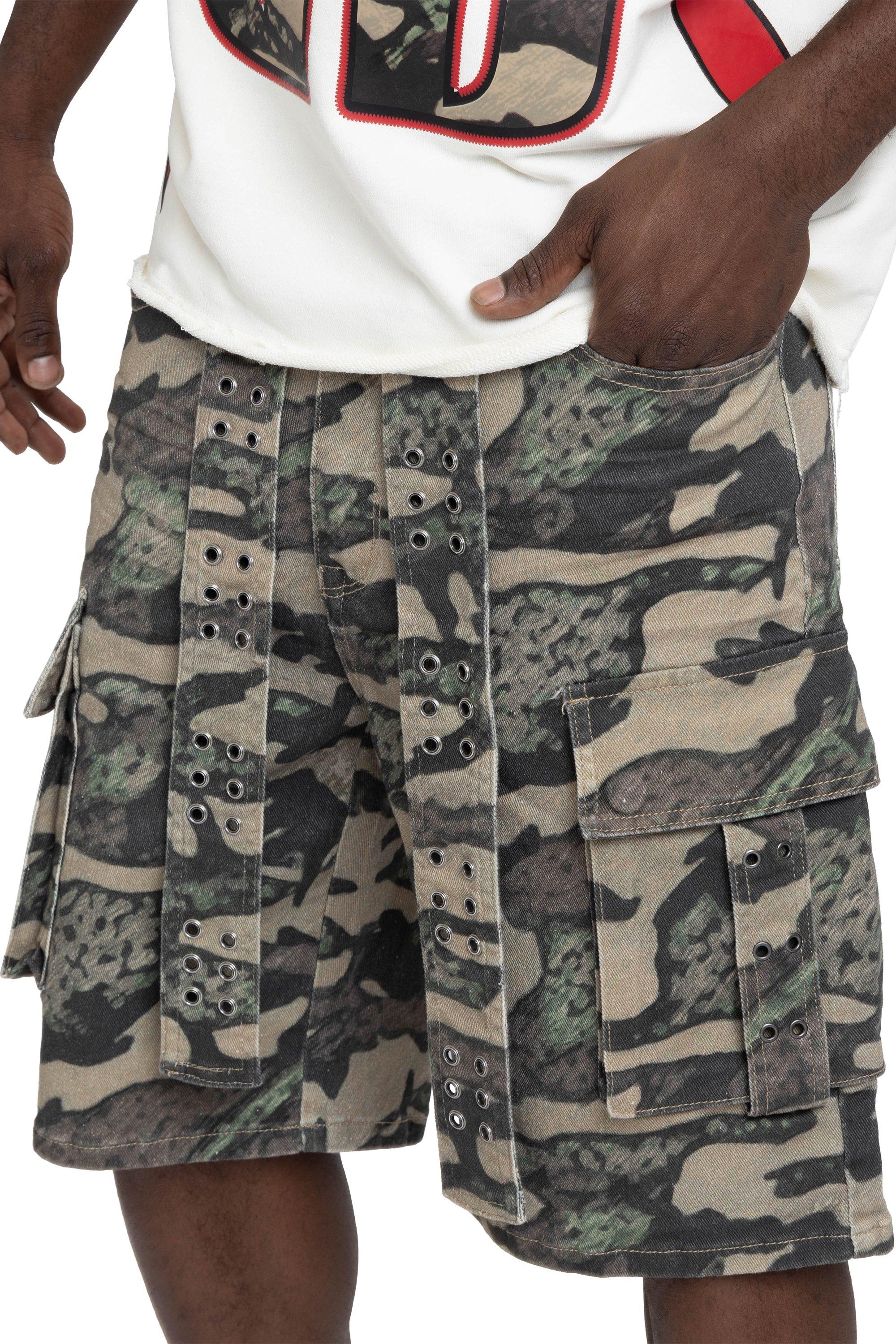 Smoke Rise Men's Comfort Camo Cargo Shorts - Arden Camo - CAMOUFLAGE Thumbnail View 3