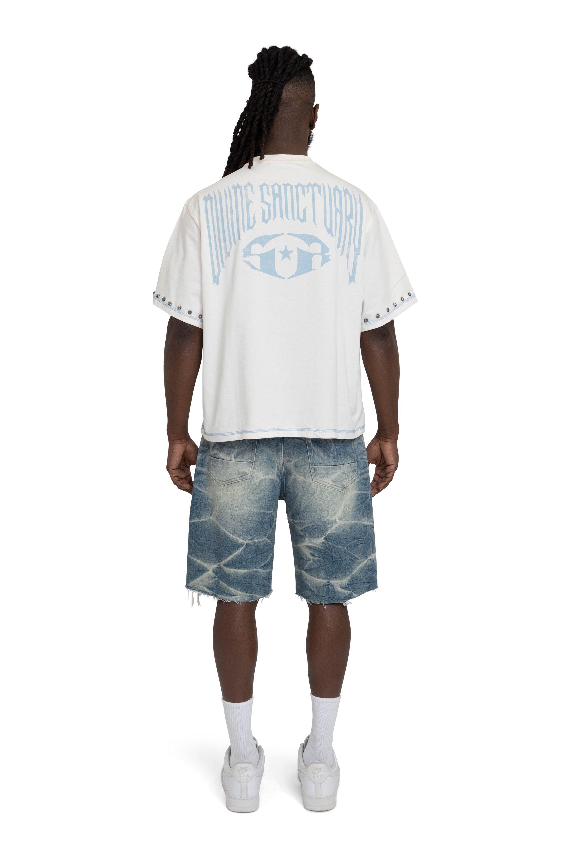 Smoke Rise Men's Comfort Studded Shorts - Holland Blue - BLUE Thumbnail View 2