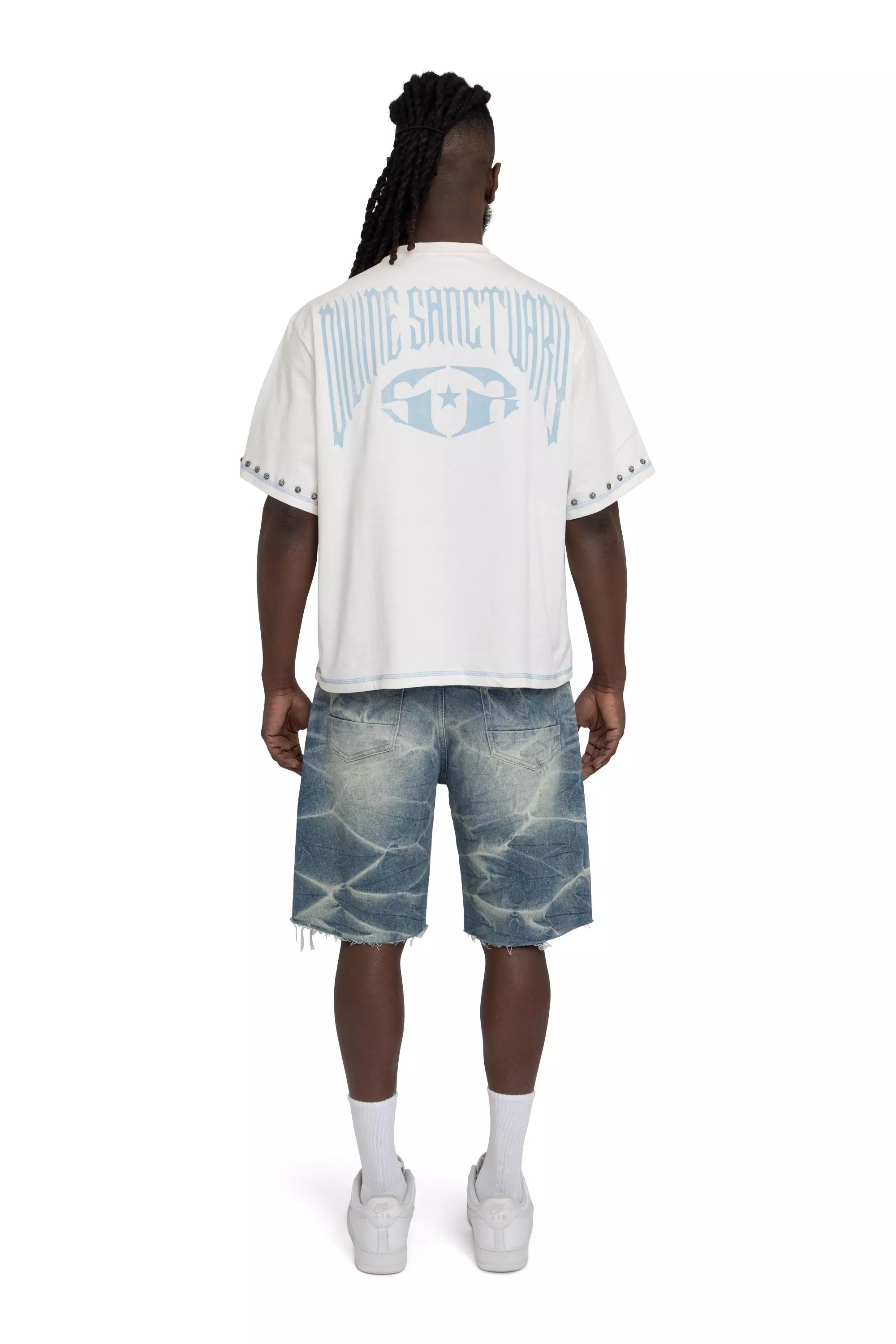 Smoke Rise Men's Comfort Studded Shorts - Holland Blue - BLUE