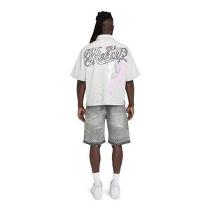 Smoke Rise Men's Comfort Rhinestone Shorts - Calcite Grey