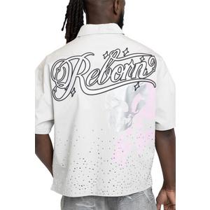 Smoke Rise Men's Rhinestone Shirt - Lunar