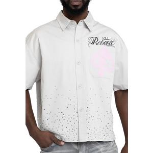 Smoke Rise Men's Rhinestone Shirt - Lunar