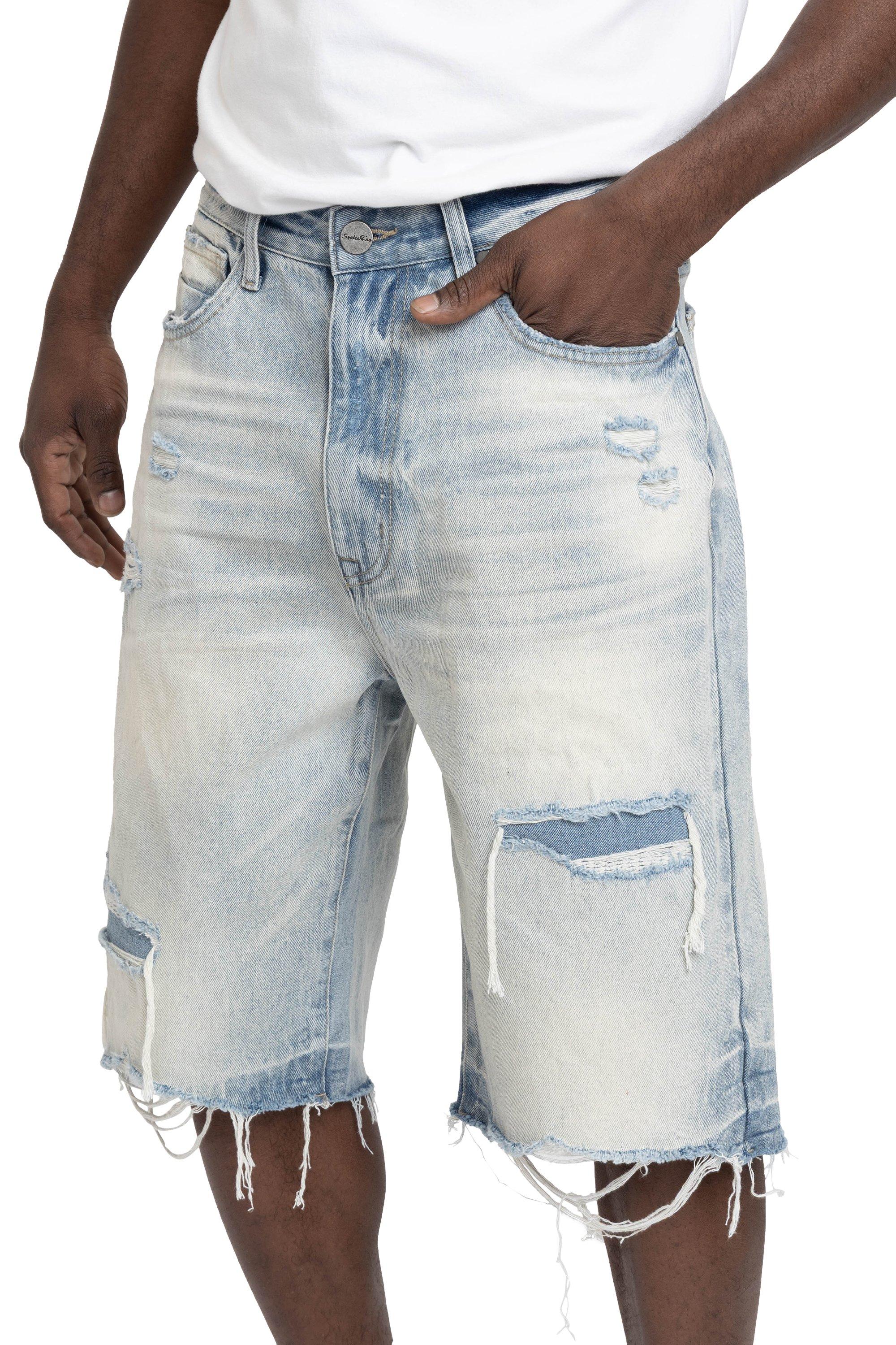 Smoke Rise Men's Skater Denim Shorts - Elgin Blue - BLUE Thumbnail View 1