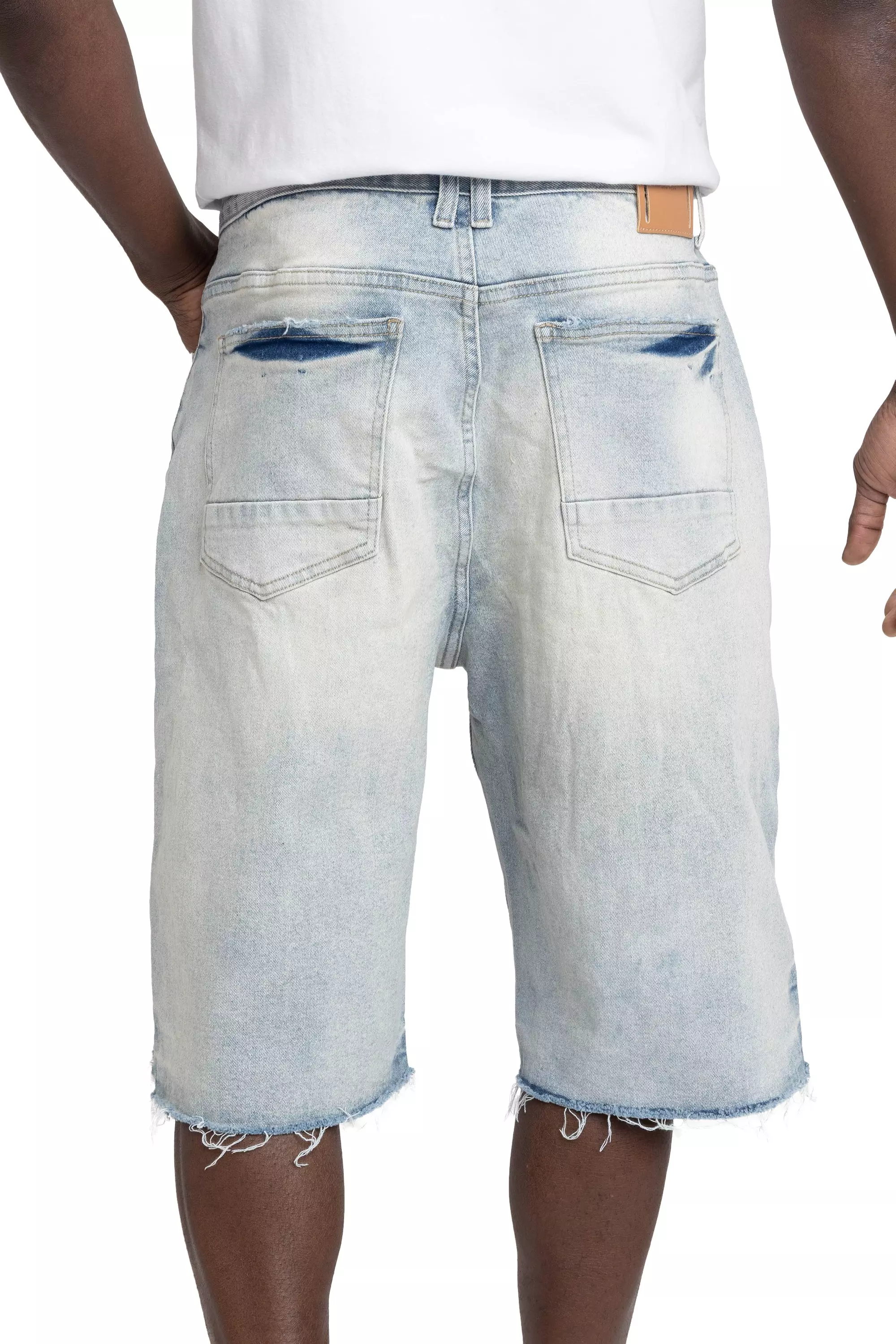 Smoke Rise Men's Skater Denim Shorts - Elgin Blue - BLUE