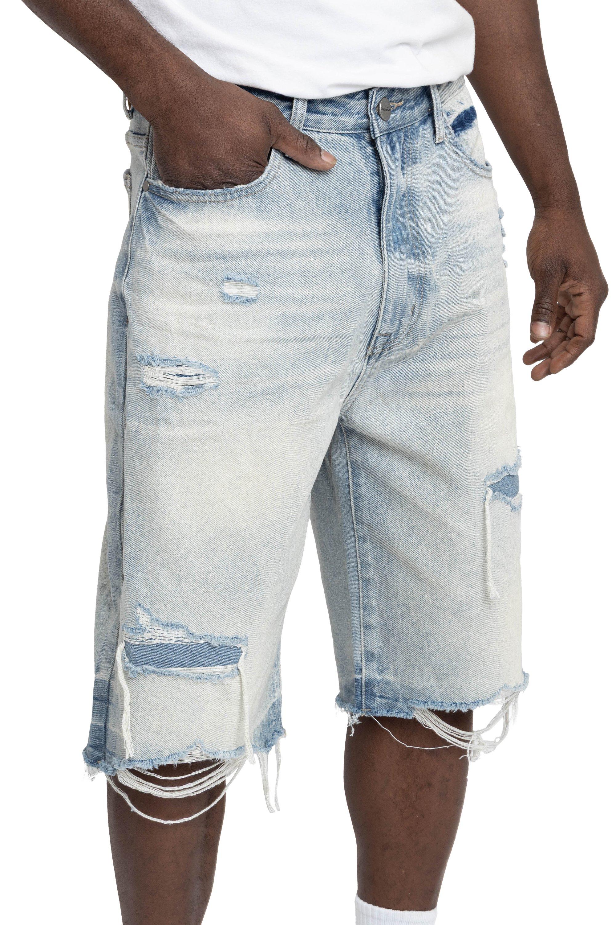 Smoke Rise Men's Skater Denim Shorts - Elgin Blue - BLUE Thumbnail View 3