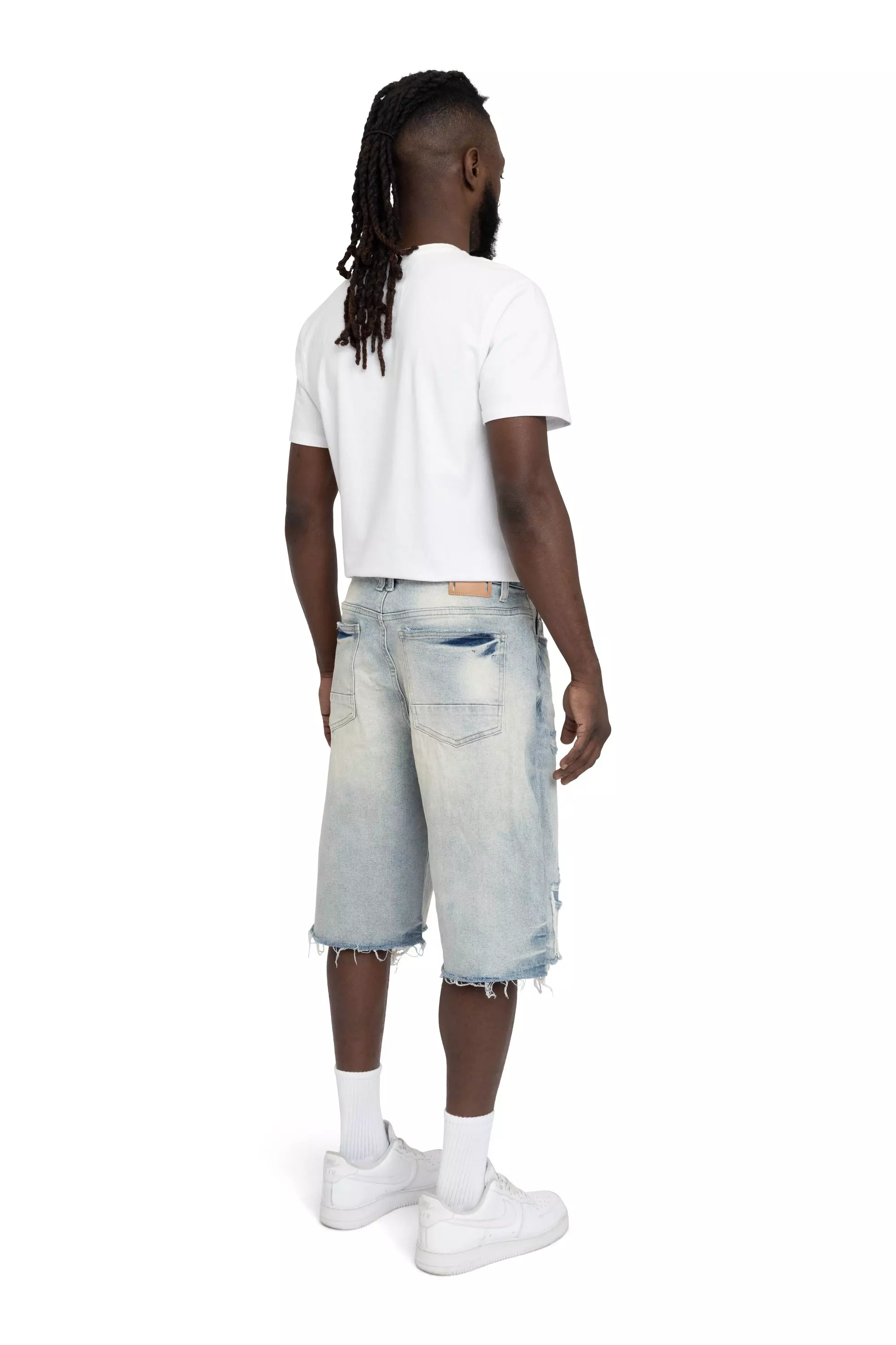 Smoke Rise Men's Skater Denim Shorts - Elgin Blue - BLUE