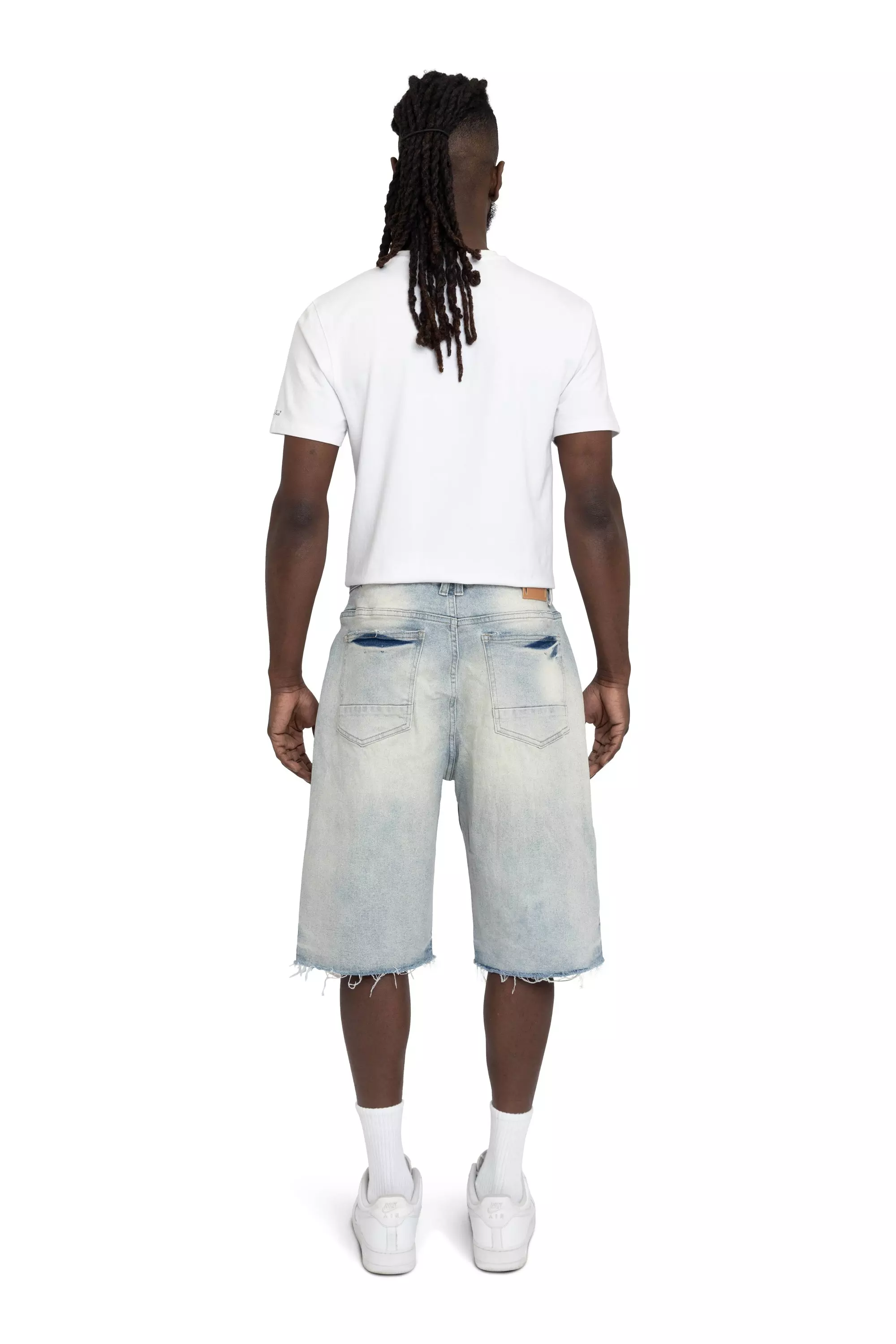 Smoke Rise Men's Skater Denim Shorts - Elgin Blue - BLUE