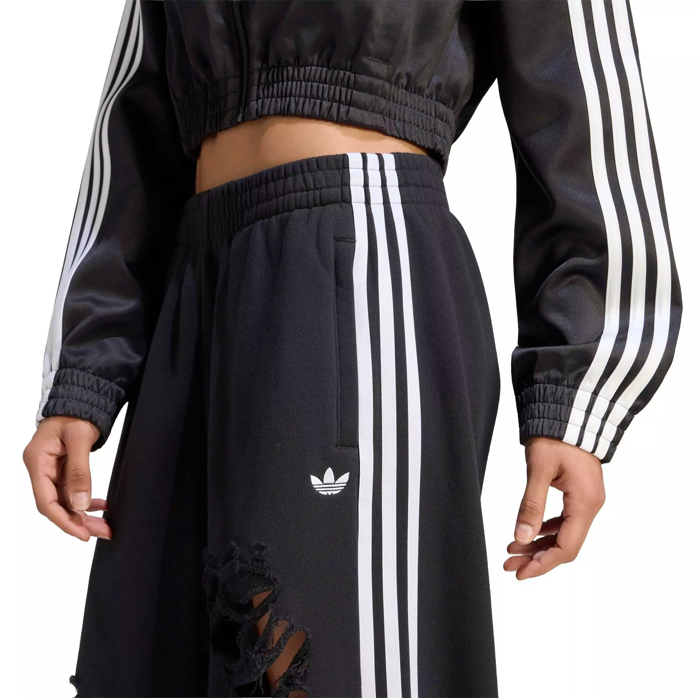 adidas Originals Women's Distressed Joggers - BLACK