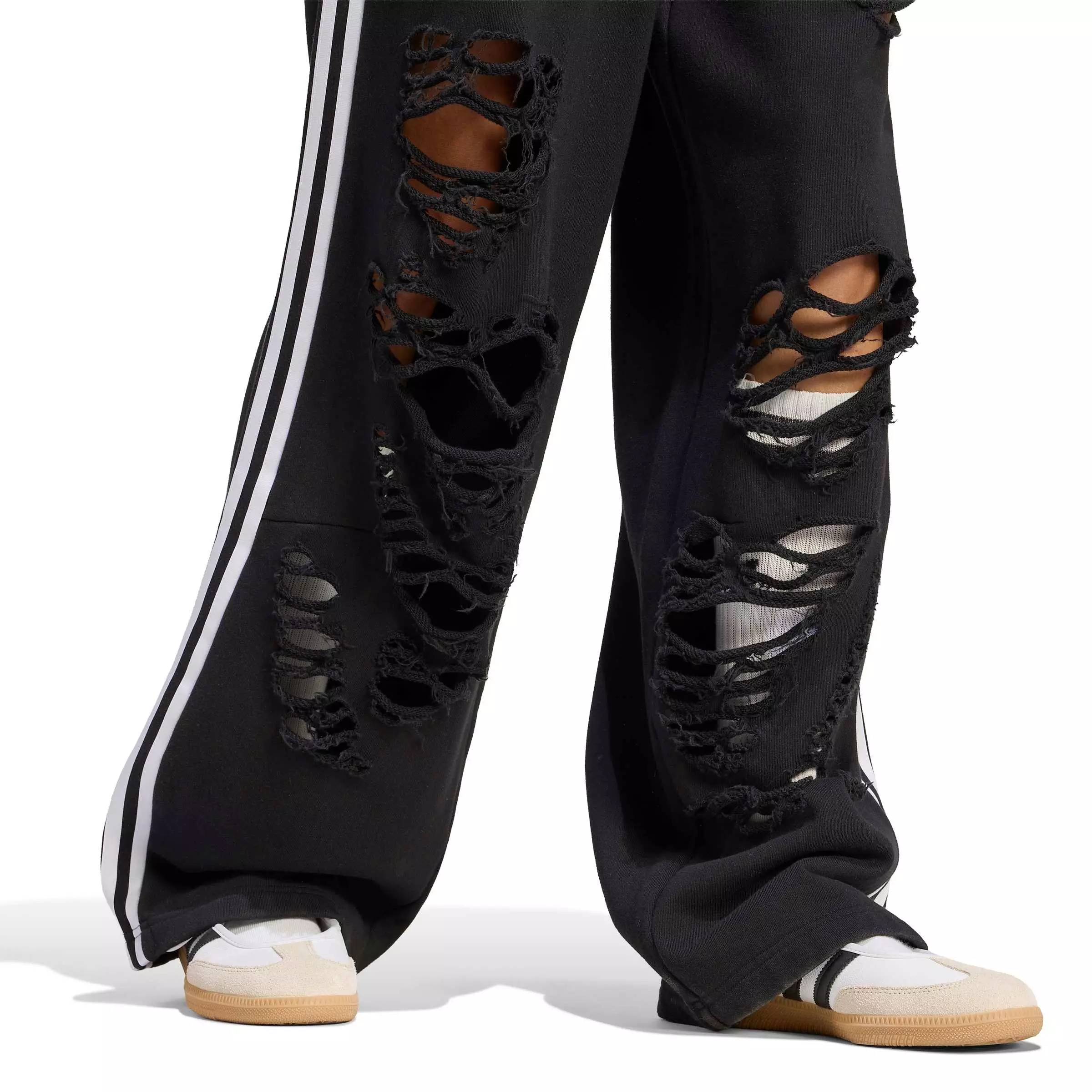 adidas Originals Women's Distressed Joggers - BLACK