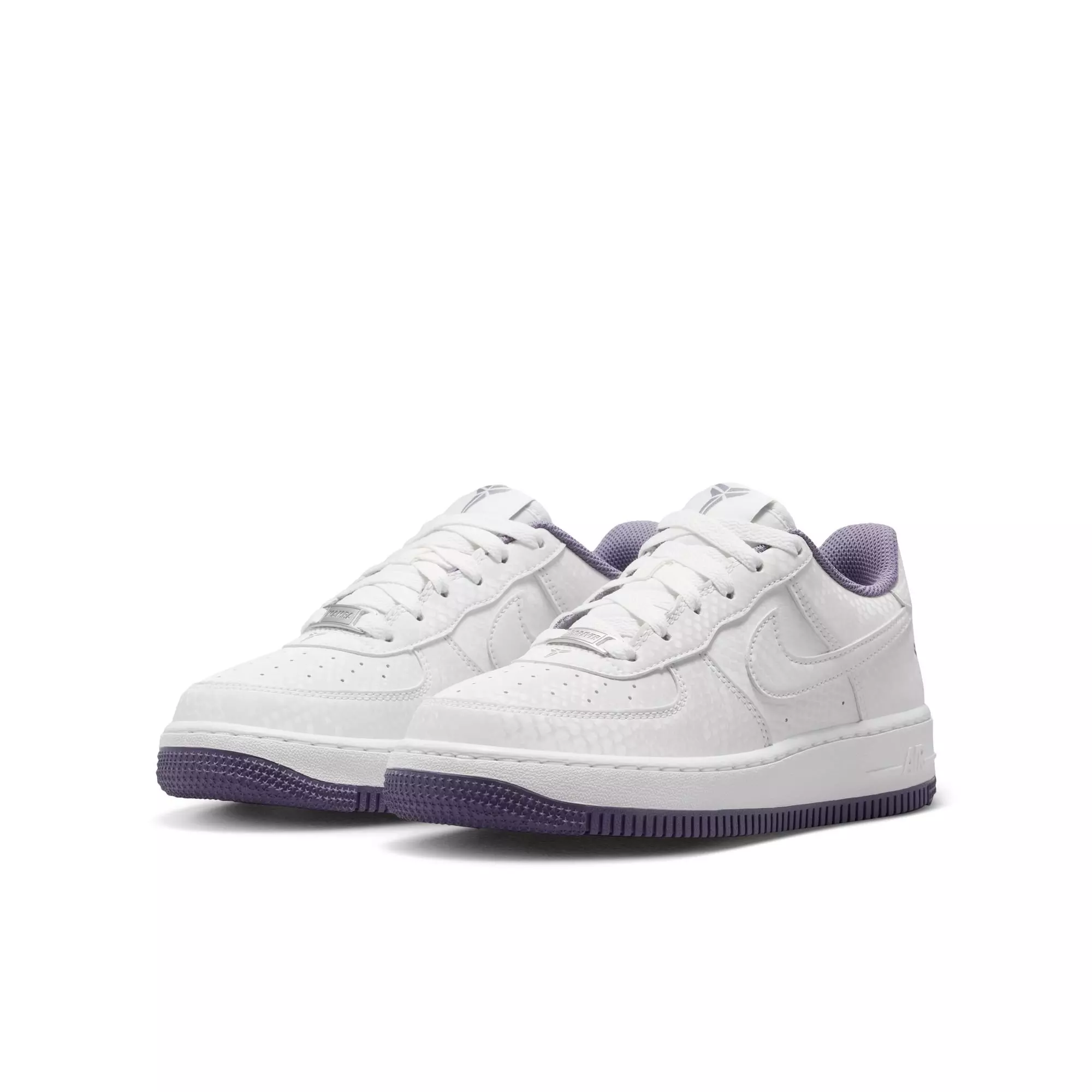 Nike Air Force 1 Low Kobe "Summit White/Daybreak" Grade School Boys' Shoe - WHITE