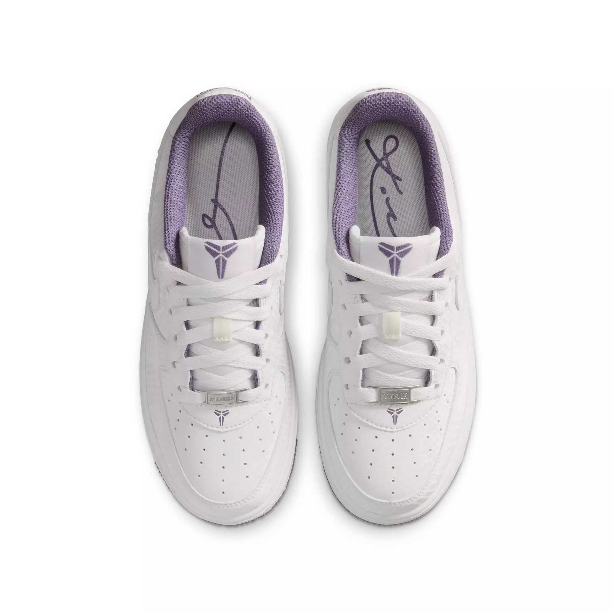 Nike Air Force 1 Low Kobe "Summit White/Daybreak" Grade School Boys' Shoe - WHITE
