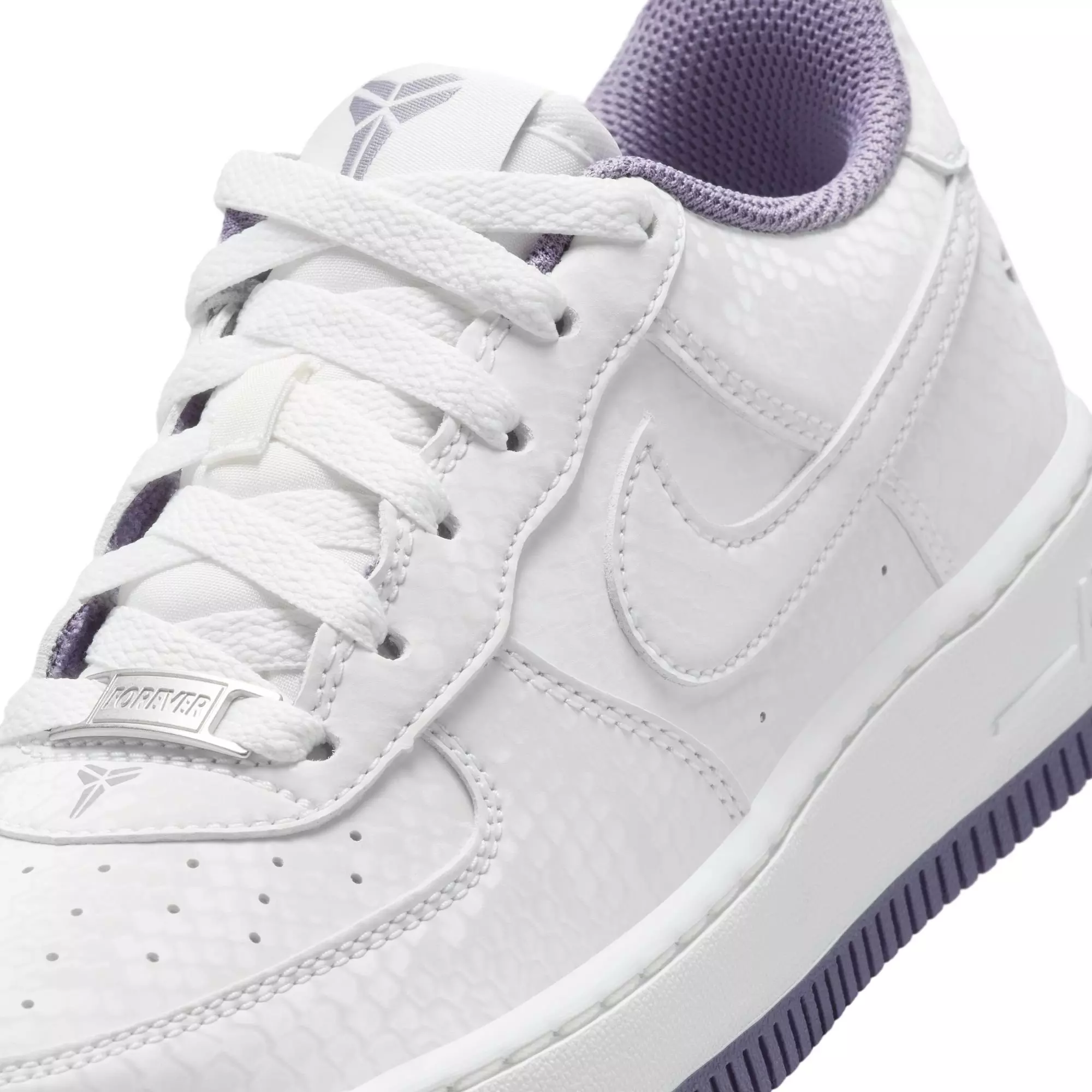 Nike Air Force 1 Low Kobe "Summit White/Daybreak" Grade School Boys' Shoe - WHITE