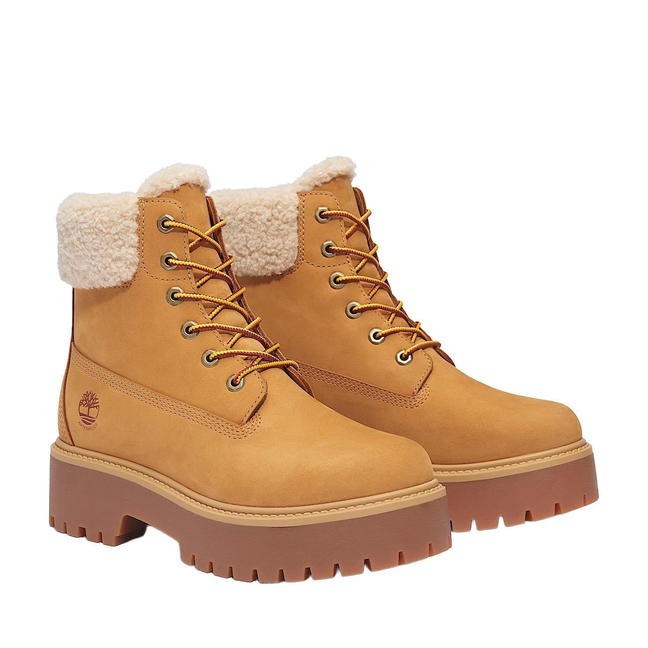 Timberland Stone Street Fur Platform Waterproof "Wheat" Women's Boot - WHEAT Thumbnail View 5