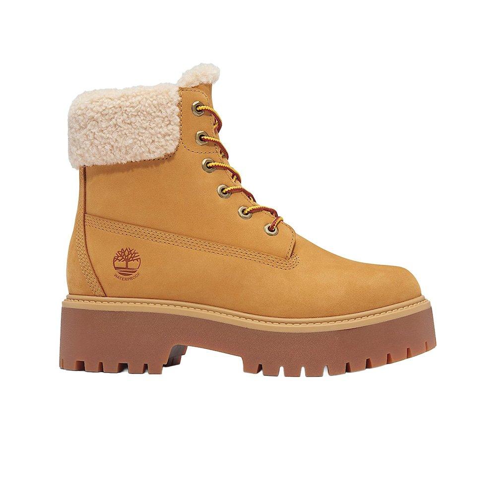 Timberland Stone Street Fur Platform Waterproof "Wheat" Women's Boot - WHEAT Thumbnail View 1