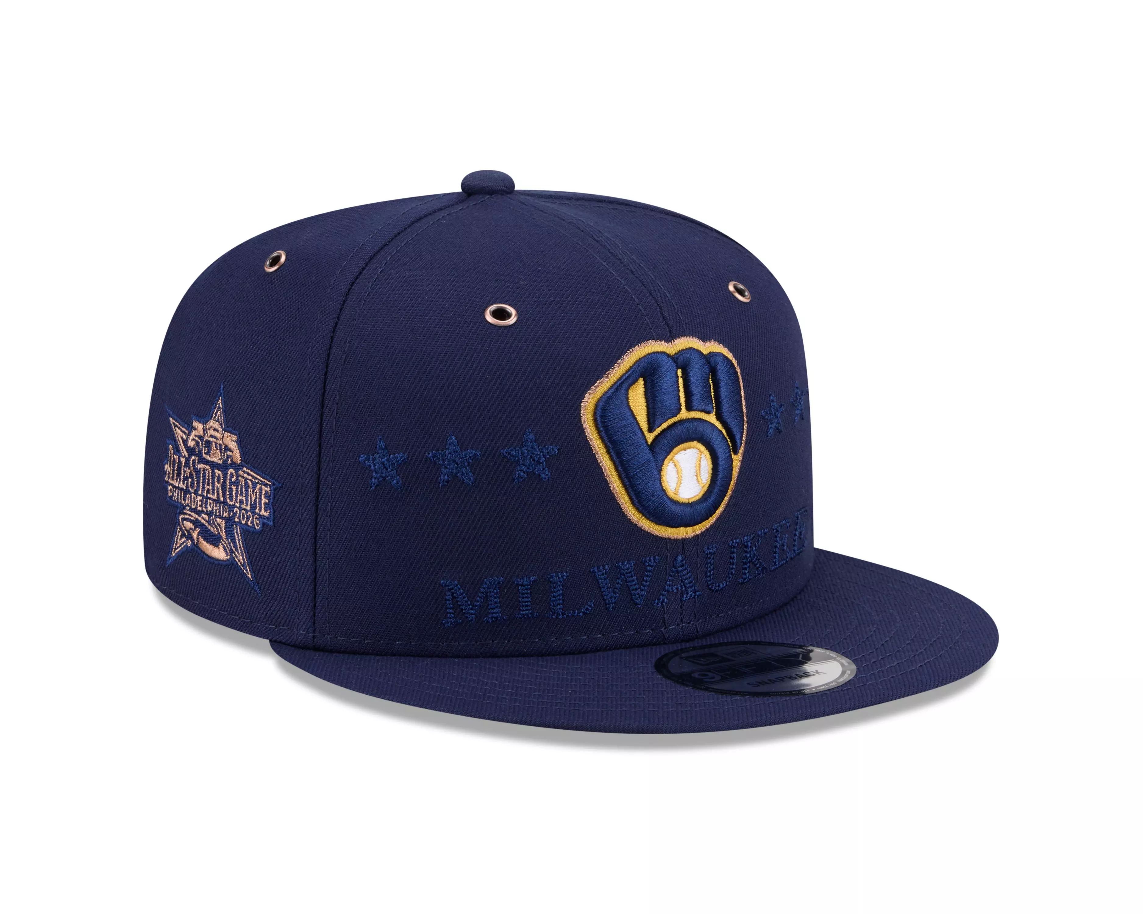 New Era Milwaukee Brewers 9FIFTY 2026 All Star Game Snapback Hat - Blue - BLUE