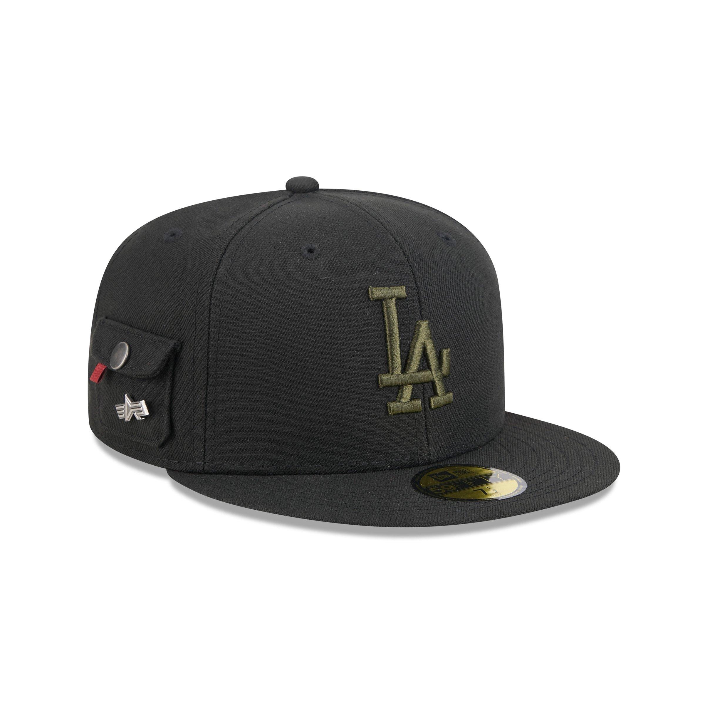 New Era Los Angeles Dodgers 59FIFTY Alpha Industries Fitted Hat - Black - BLACK
