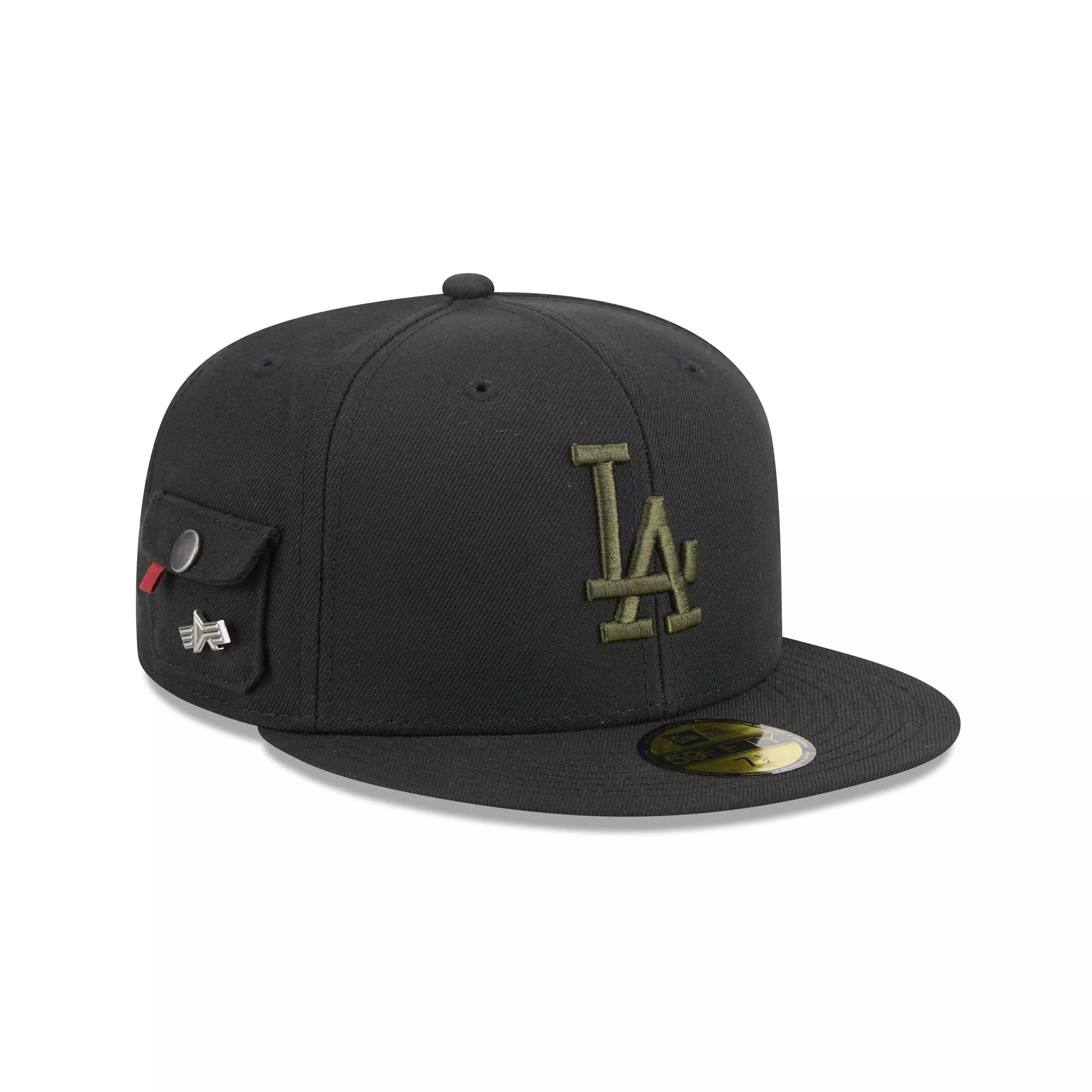 New Era Los Angeles Dodgers 59FIFTY Alpha Industries Fitted Hat - Black - BLACK