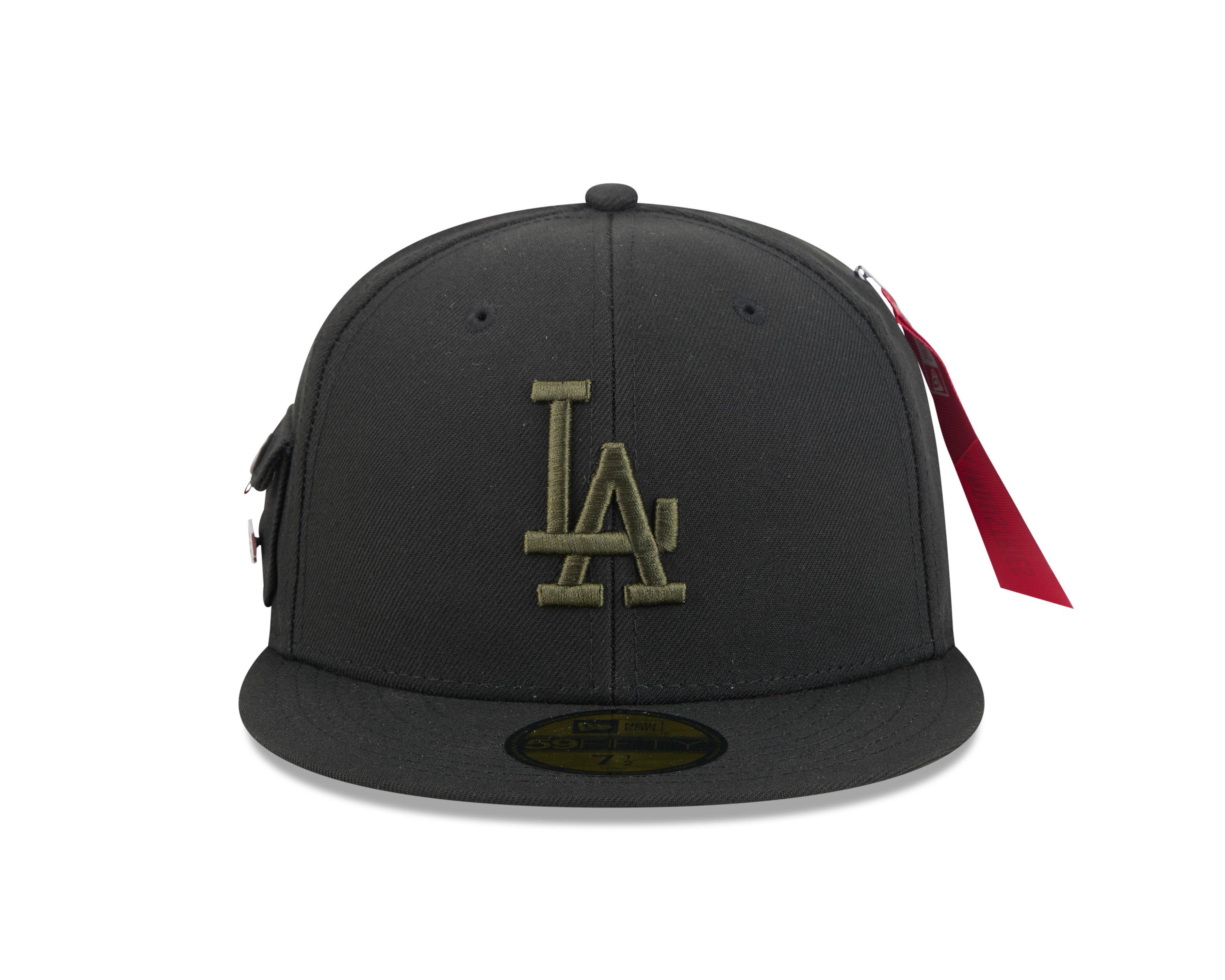 New Era Los Angeles Dodgers 59FIFTY Alpha Industries Fitted Hat - Black - BLACK